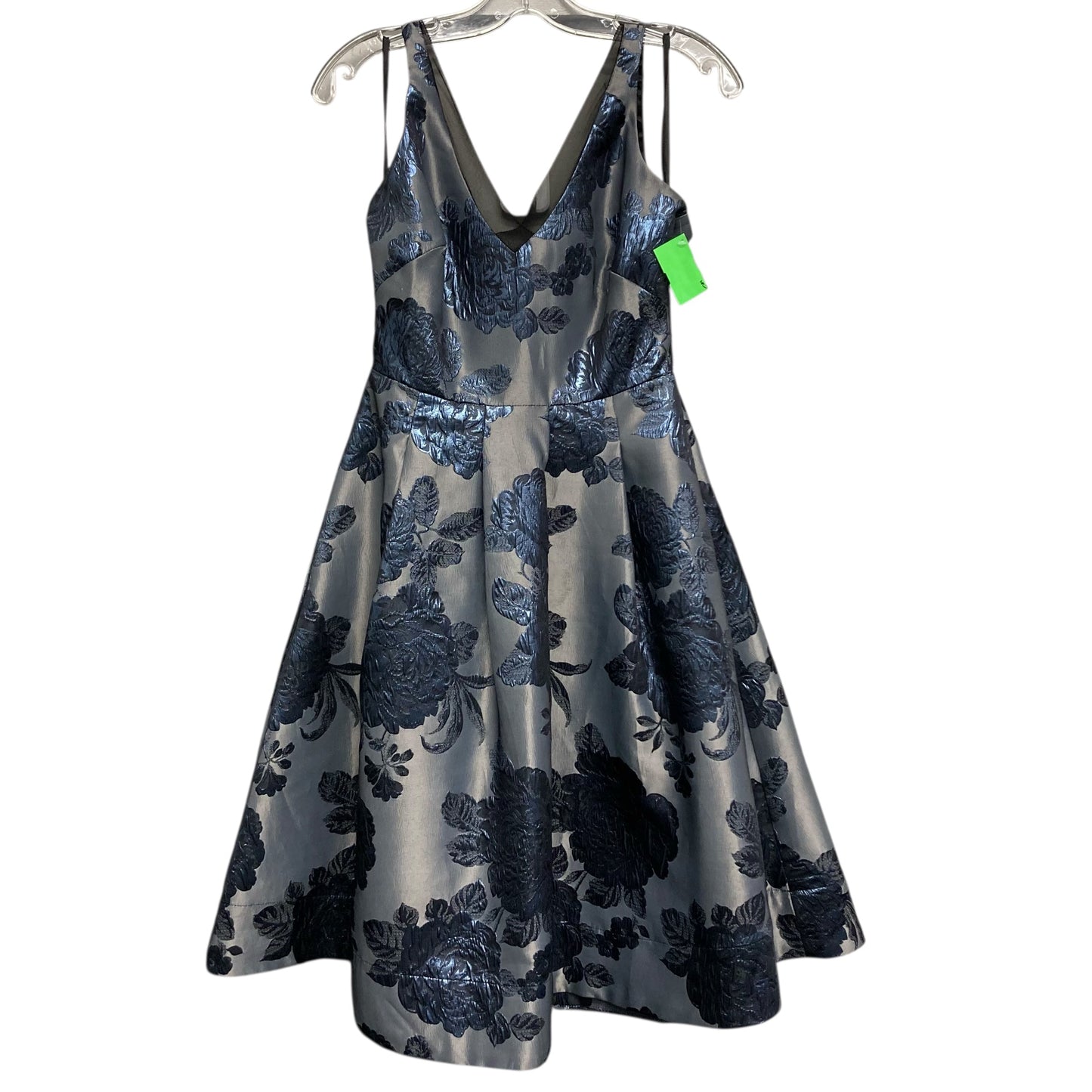Dress Party Midi By White House Black Market In Blue & Grey, Size:Xs