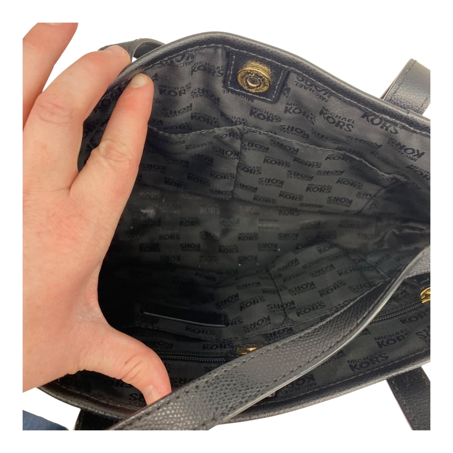 Handbag Designer By Michael Kors In Black, Size:Medium