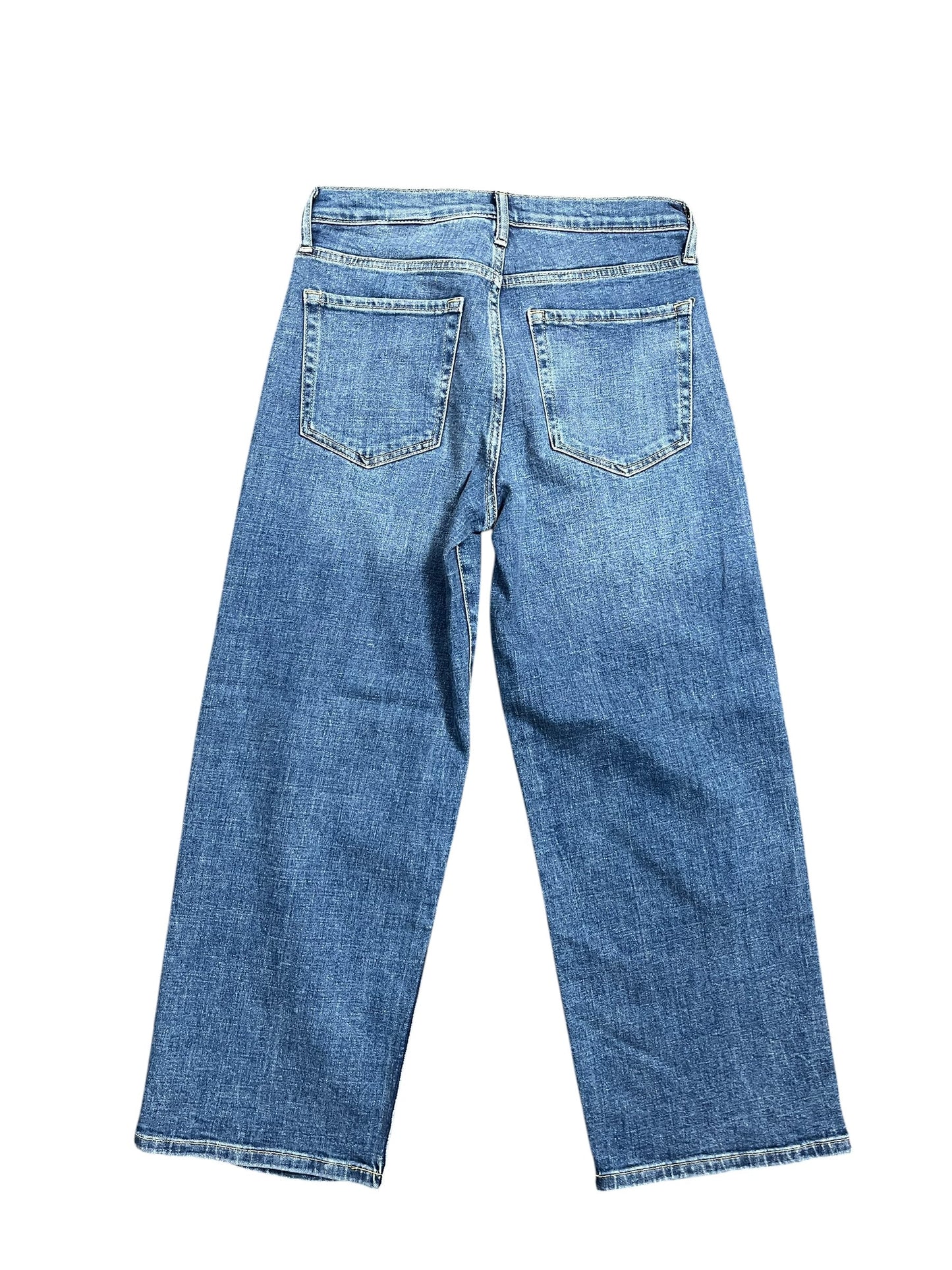 Jeans Cropped By Banana Republic In Blue Denim, Size:4