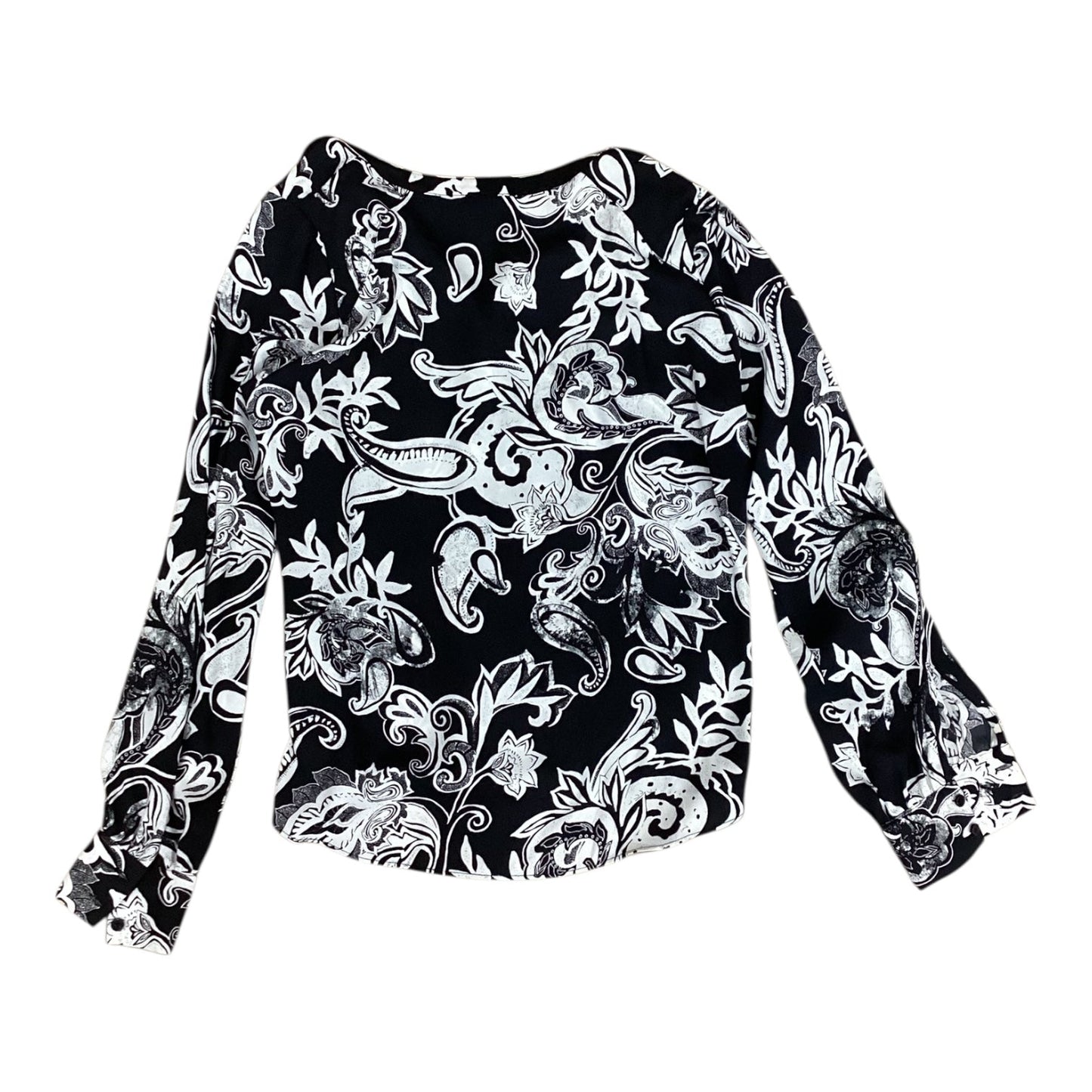 Blouse Ls By White House Black Market In Black & White, Size:S