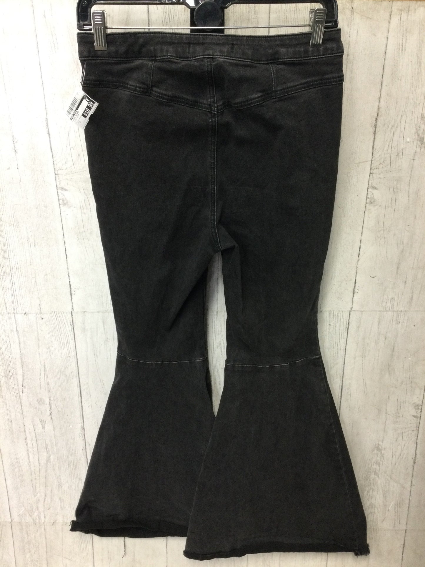 Jeans Flared By Free People In Black Denim, Size:6