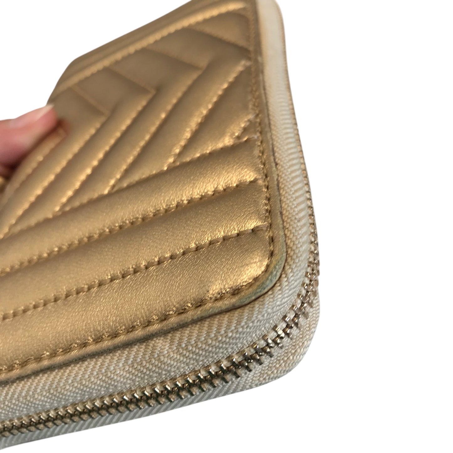 Wristlet Designer By Michael Kors In Gold, Size:Medium