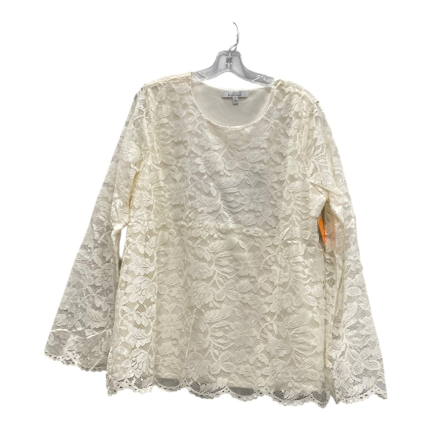Top Ls By Ellen Tracy In White, Size:Xl
