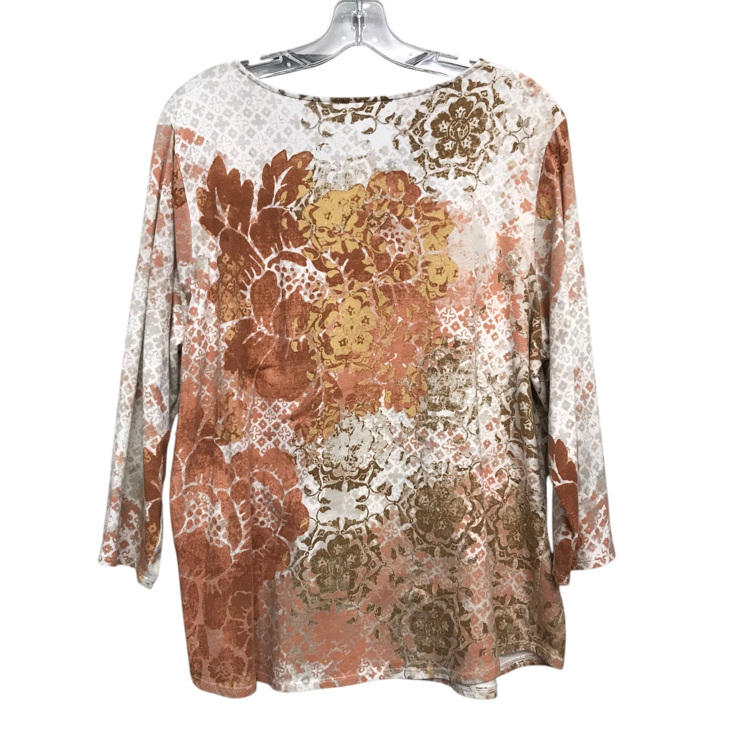 Top Ls By Chicos In Brown & Cream, Size:Xl
