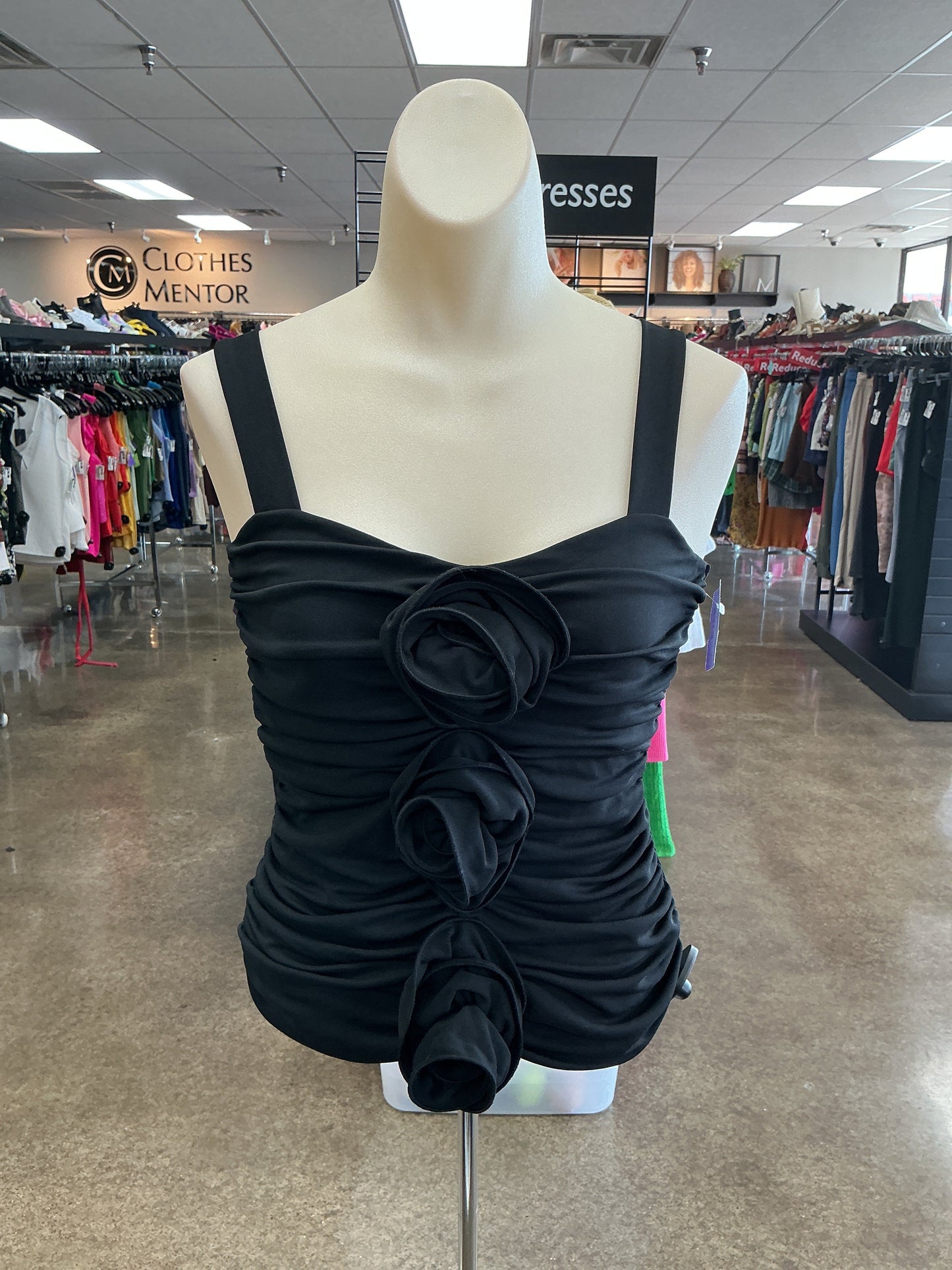 Top Sleeveless By River Island In Black, Size:S
