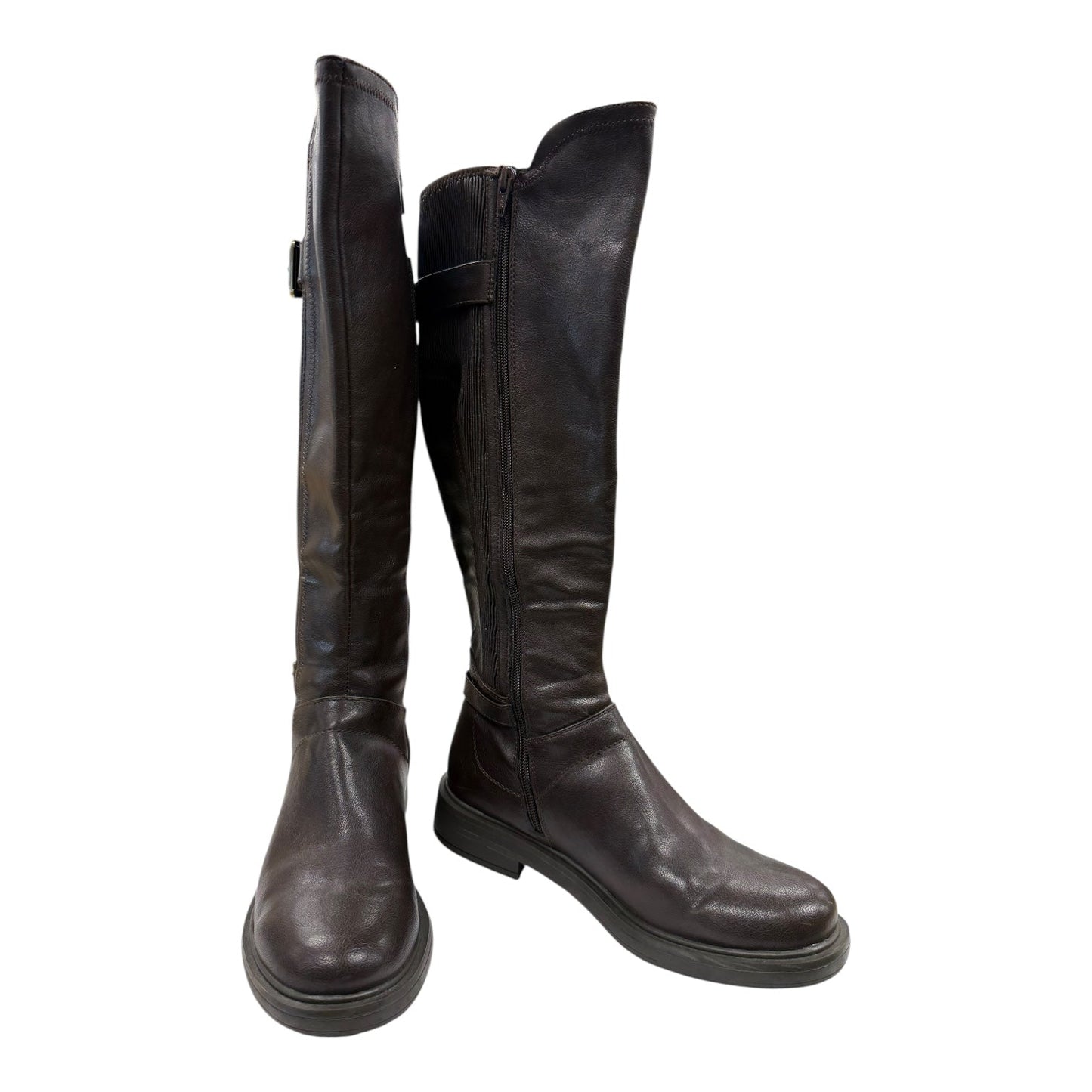 Boots Knee Flats By White Mountain In Brown, Size:8