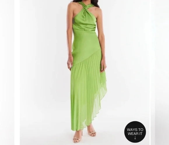 Dress Casual Maxi By Bcbgmaxazria In Chartreuse, Size: 4