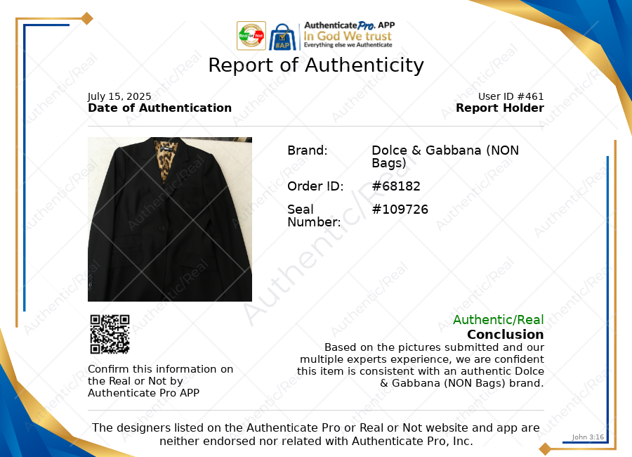 Blazer Luxury Designer By Dolce And Gabbana In Black, Size: S