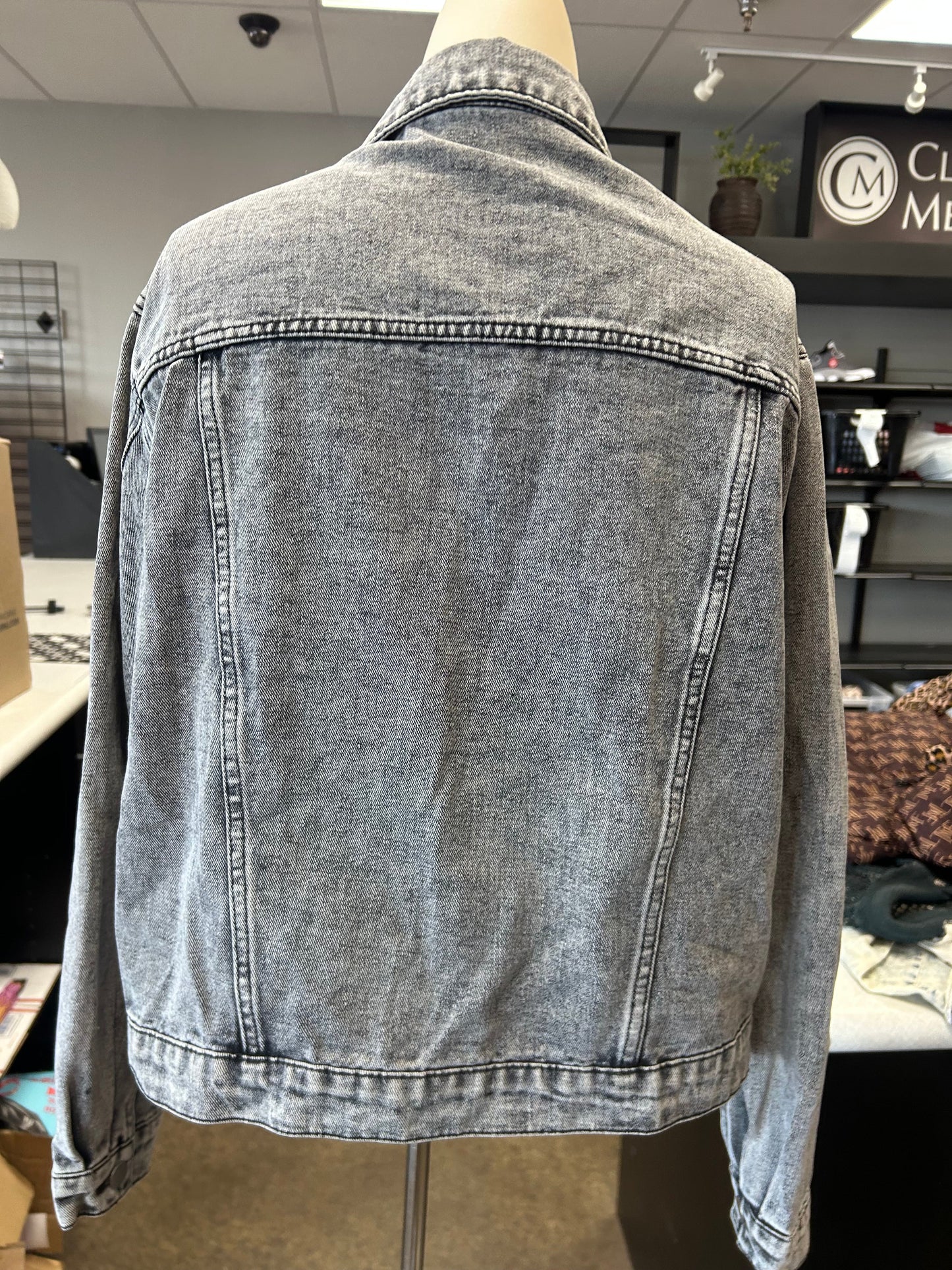 Jacket Denim By Andree By Unit In Black, Size:L