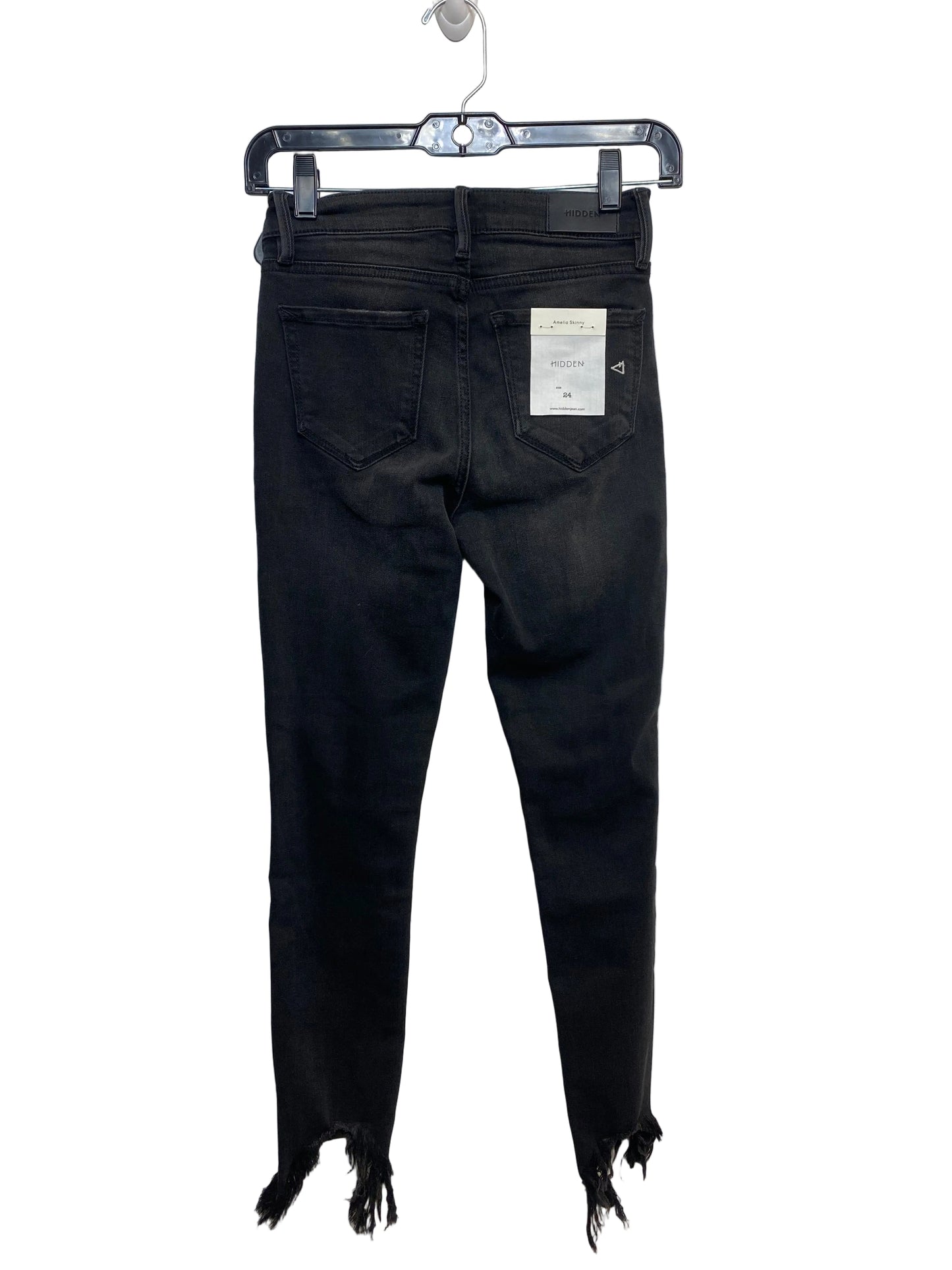Jeans Skinny By Hidden In Black Denim, Size: 0