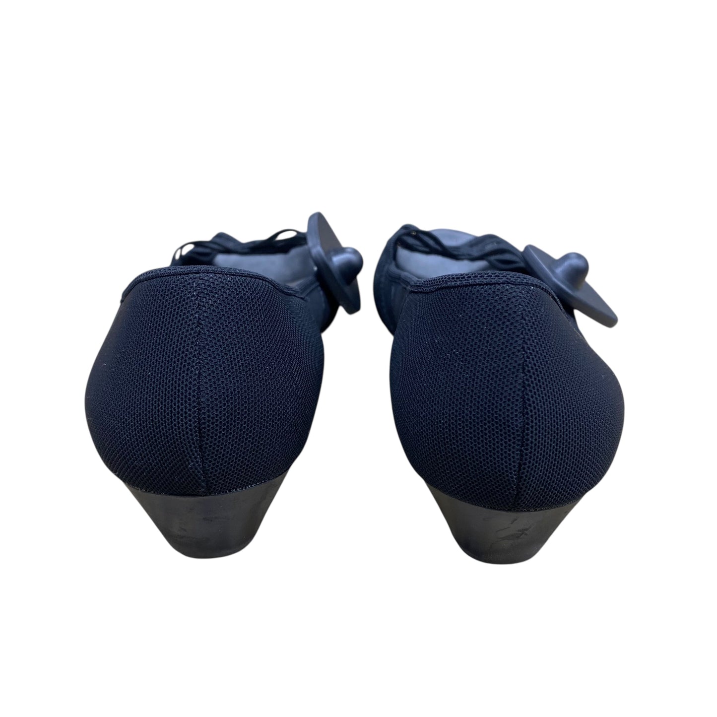 Sandals Heels Wedge By MPO Stretch In Black, Size:7.5