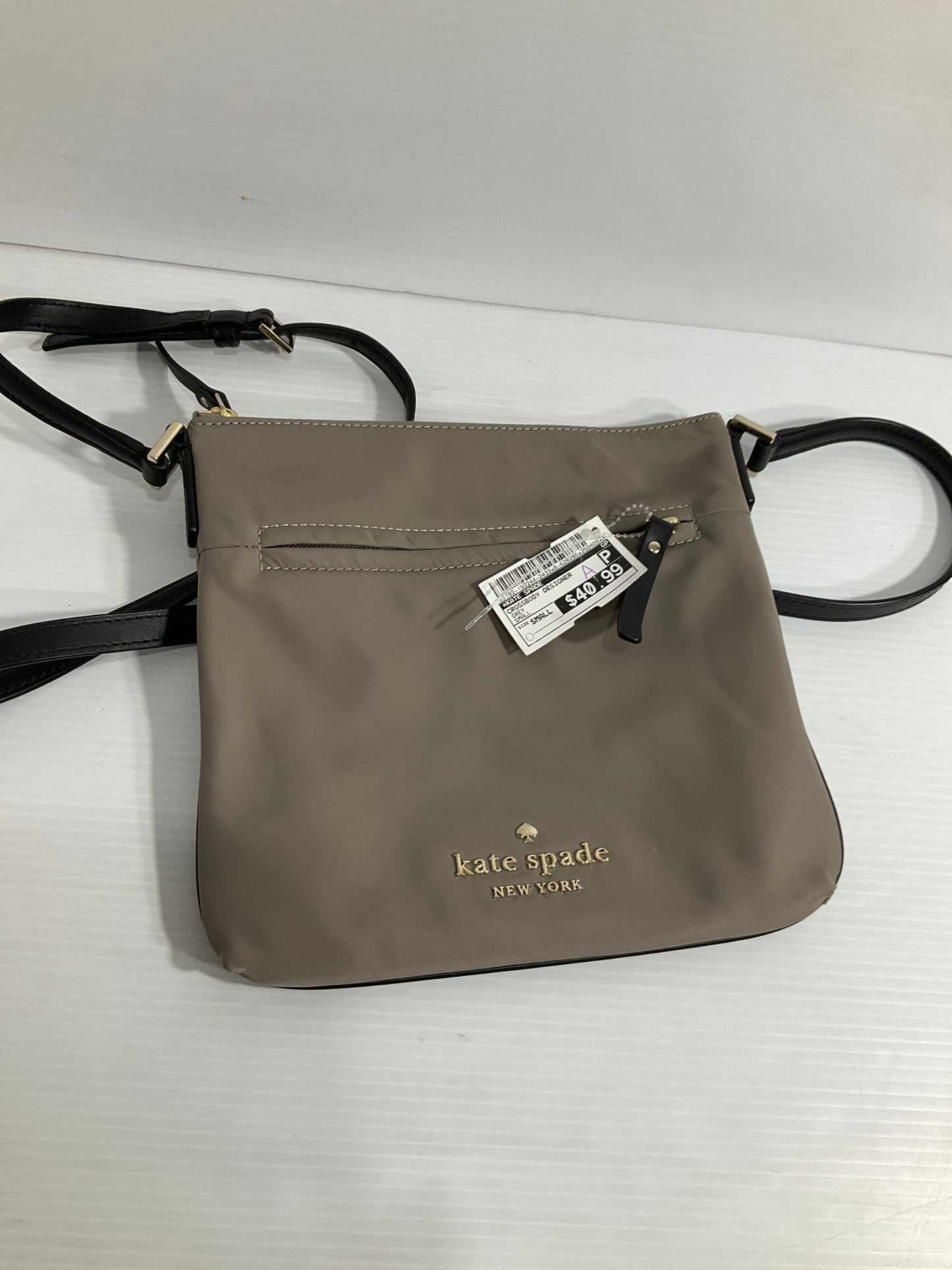 Crossbody Designer By Kate Spade In Grey, Size:Small