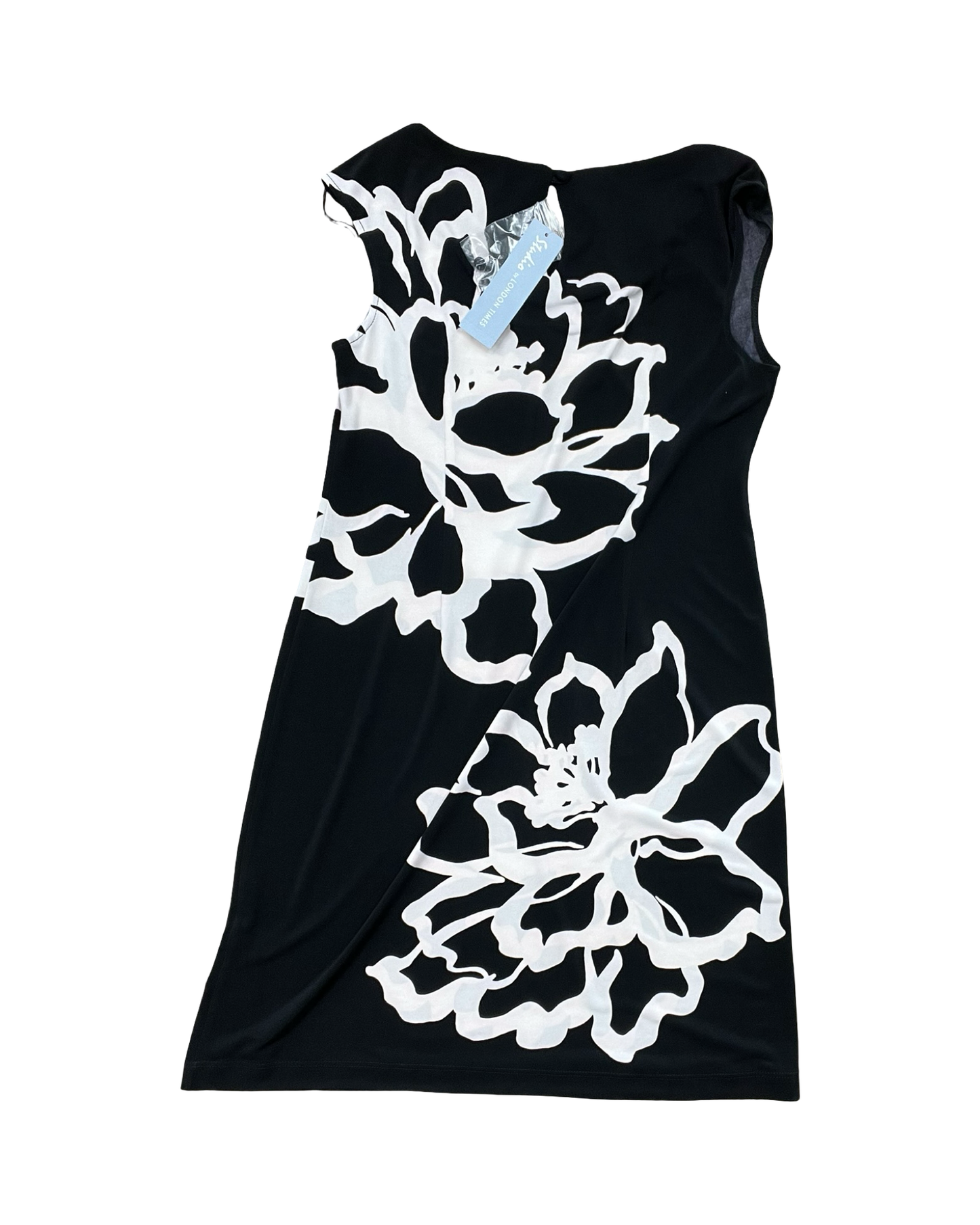 Dress Casual Midi By London Times In Black & White, Size:S