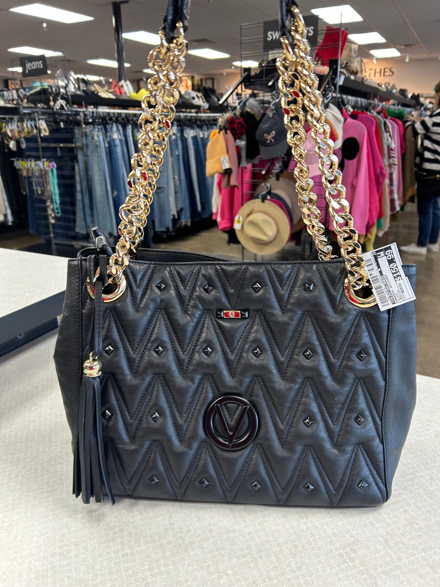 Handbag Designer By Valentino-Mario In Black, Size:Medium