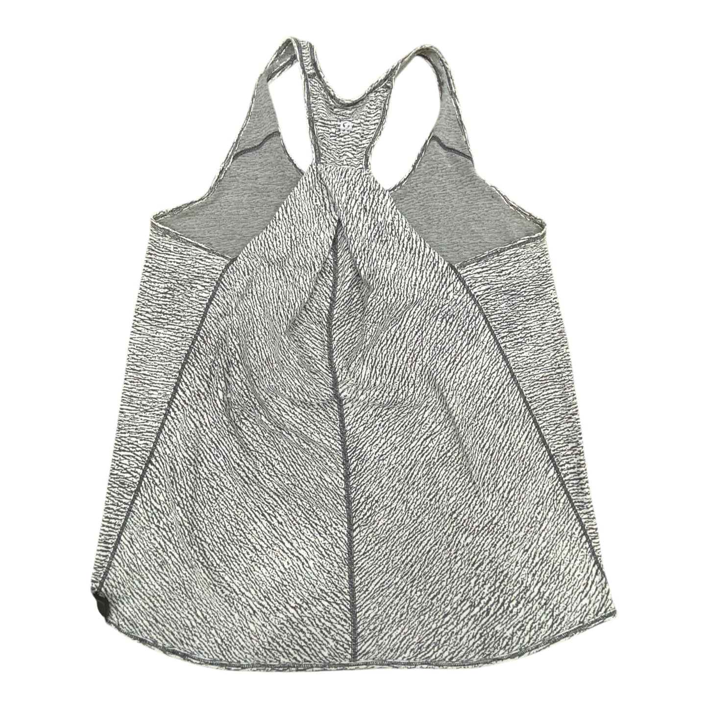 Athletic Tank Top By Lululemon In Grey & White, Size:S