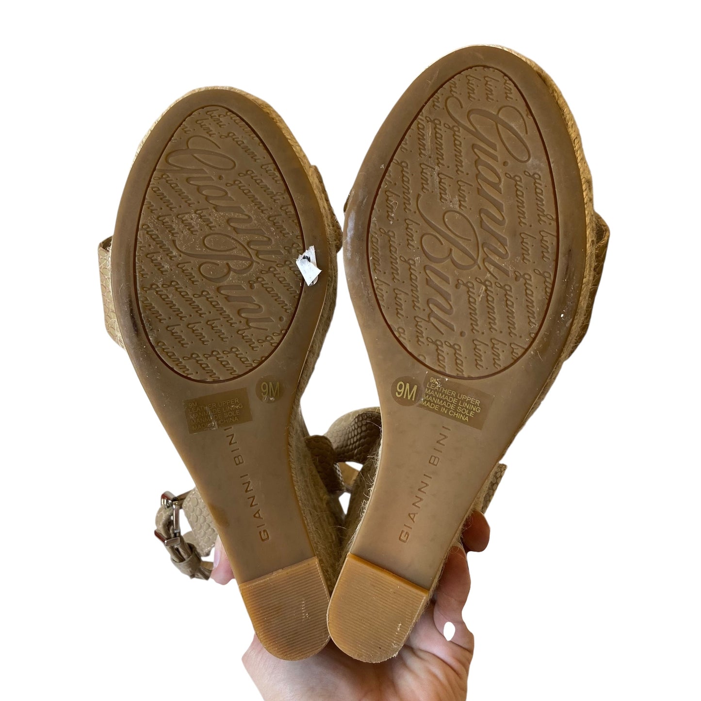 Shoes Heels Wedge By Gianni Bini In Tan, Size:9