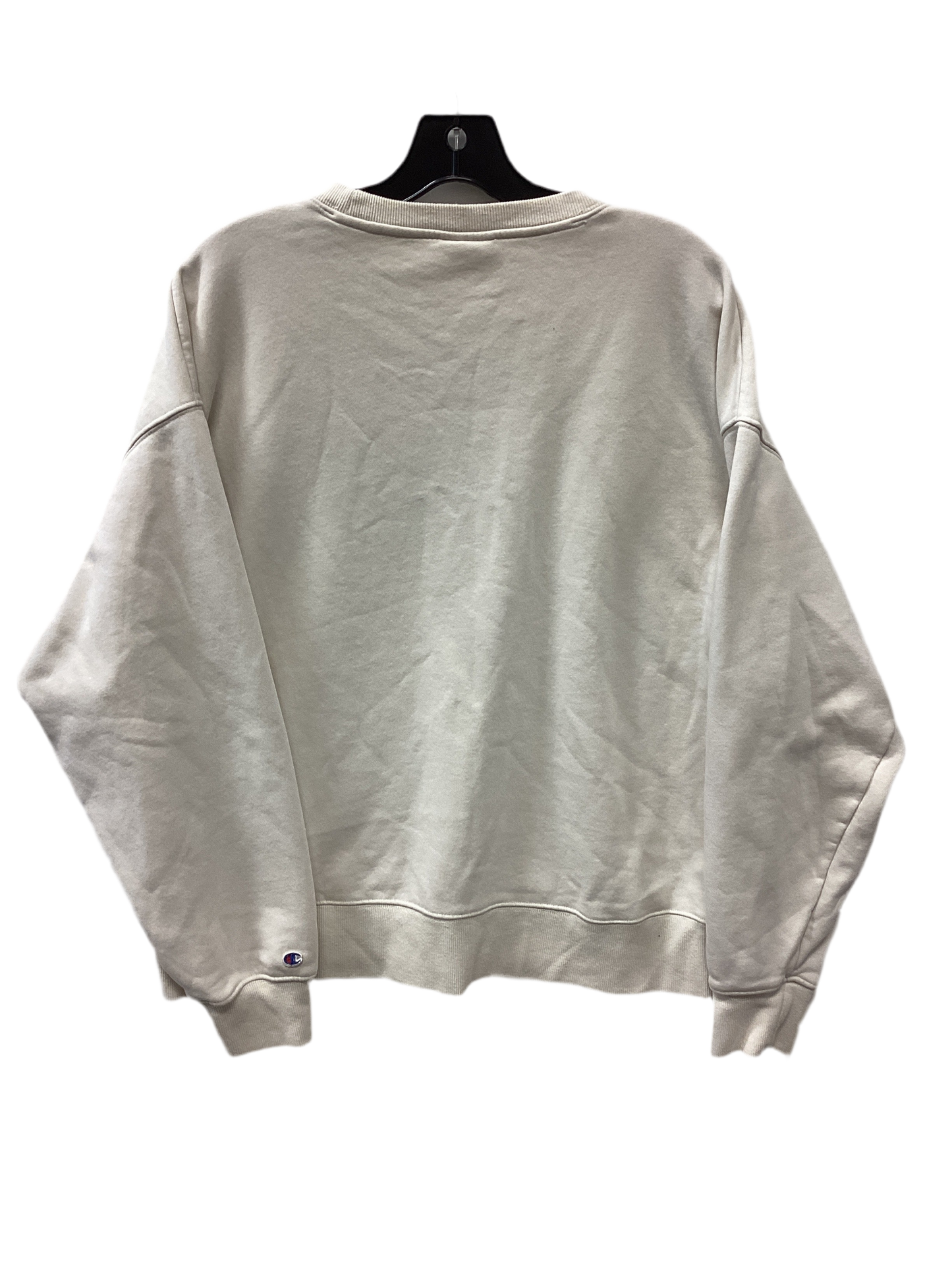 Athletic Sweatshirt Crewneck By Champion In Cream, Size:L