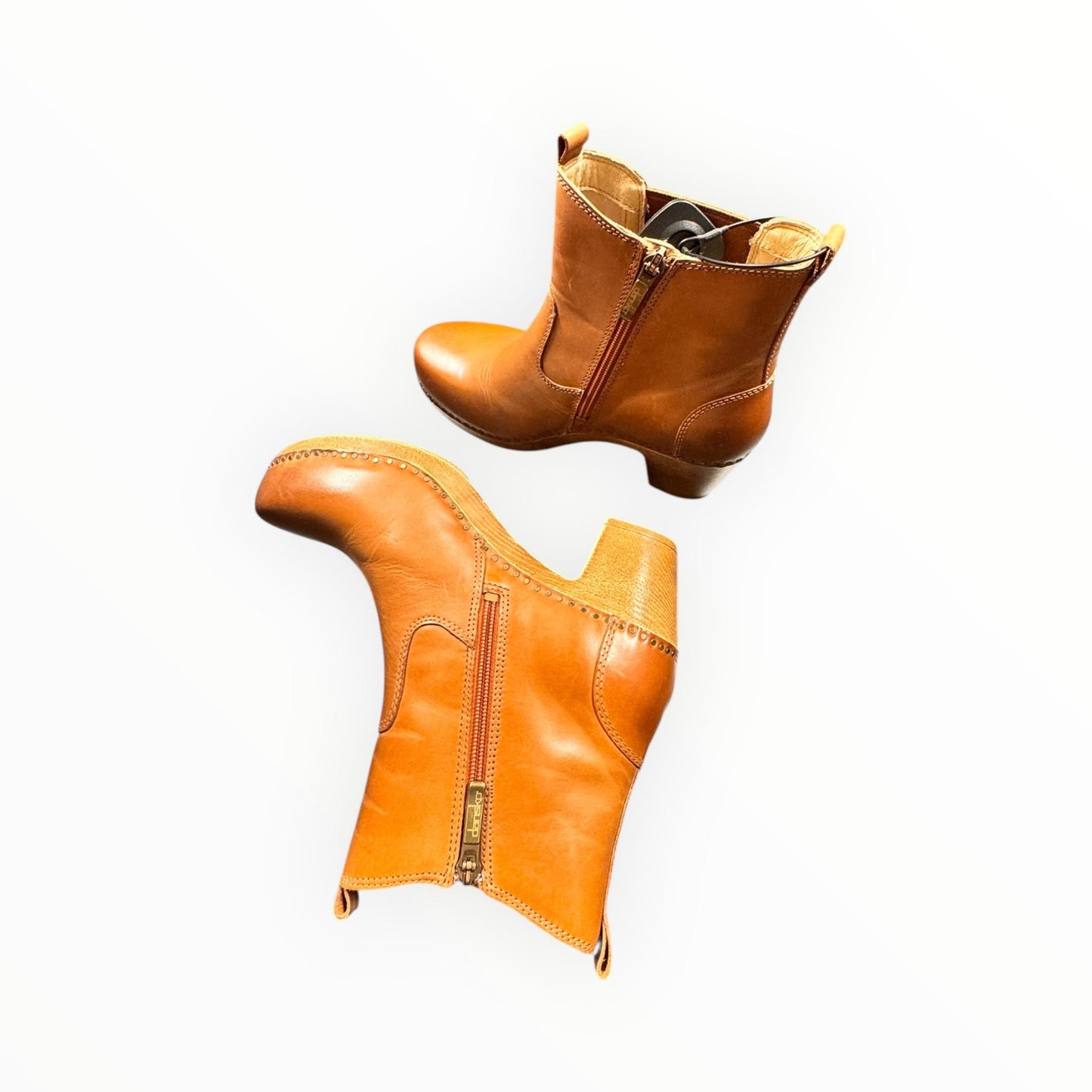 Boots Ankle Heels By Dansko In Brown, Size:9.5