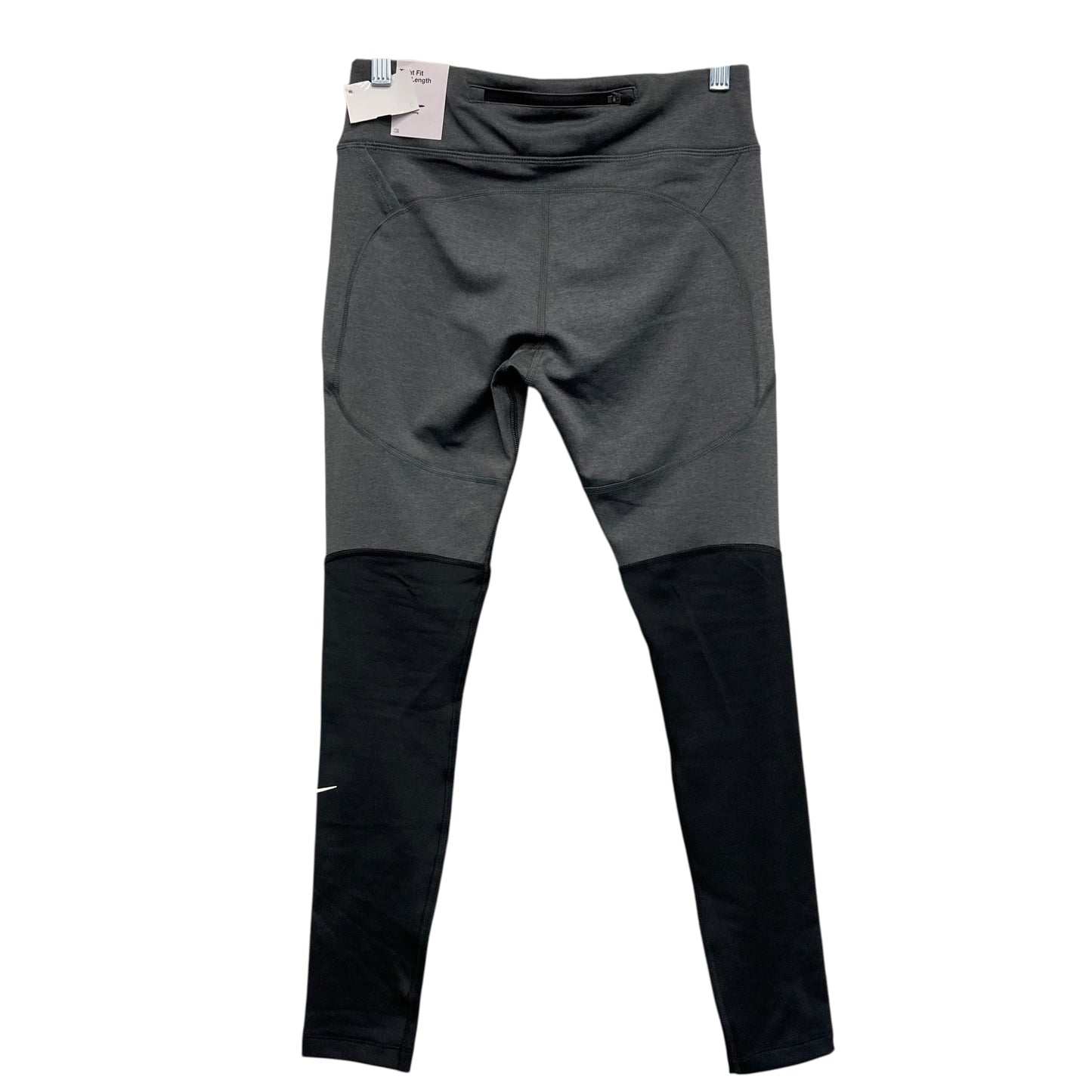 Athletic Leggings By Nike Apparel In Black & Grey, Size:M