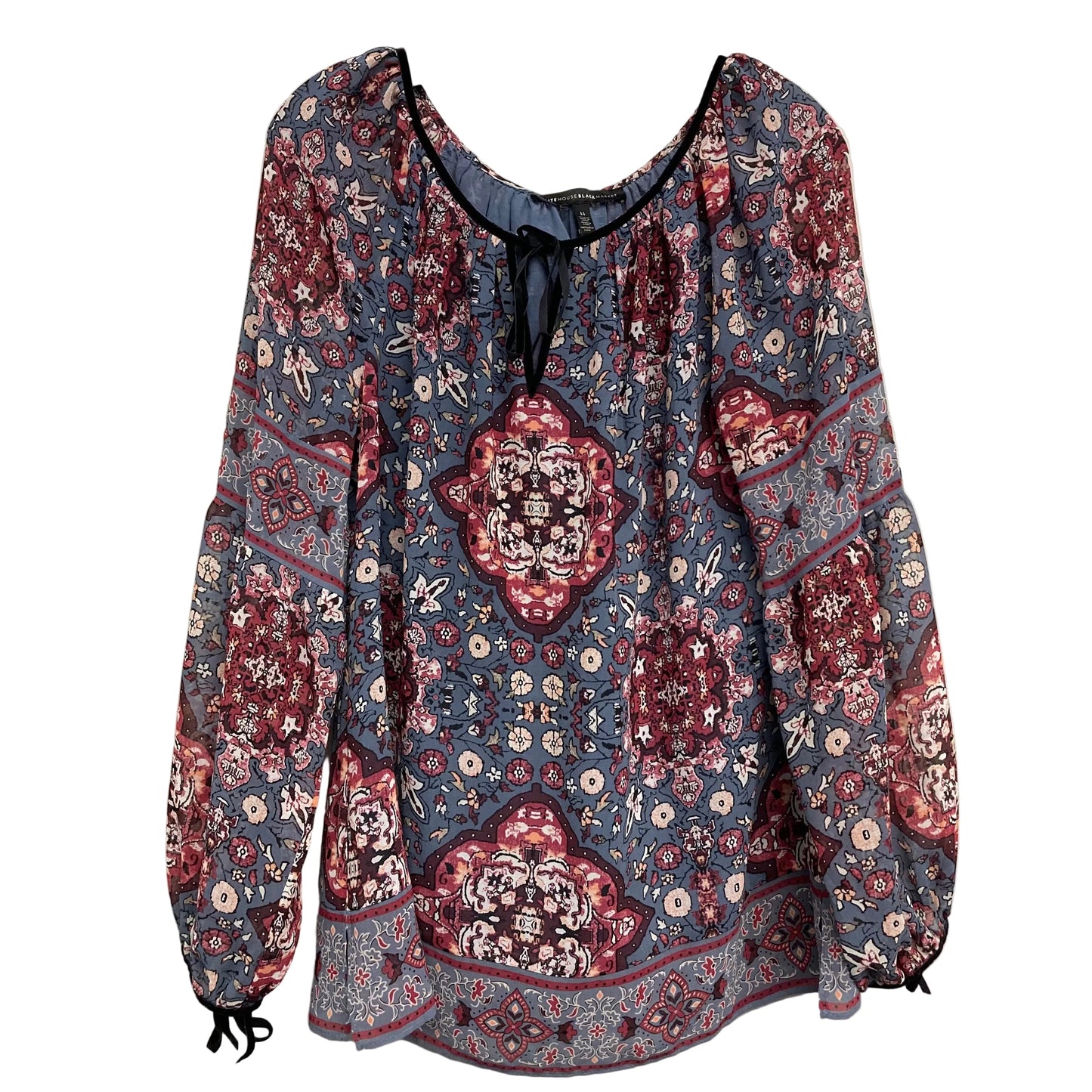 Top Ls By White House Black Market In Blue & Red, Size:L