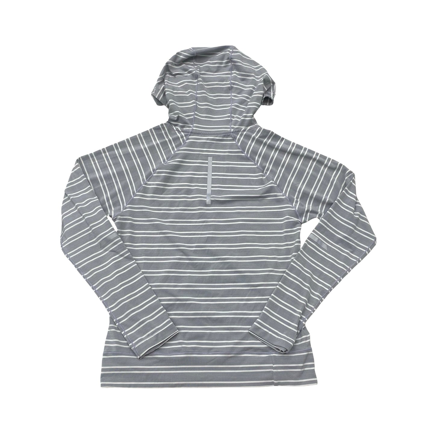 Athletic Top Ls Hoodie By New Balance In Grey & White, Size:S