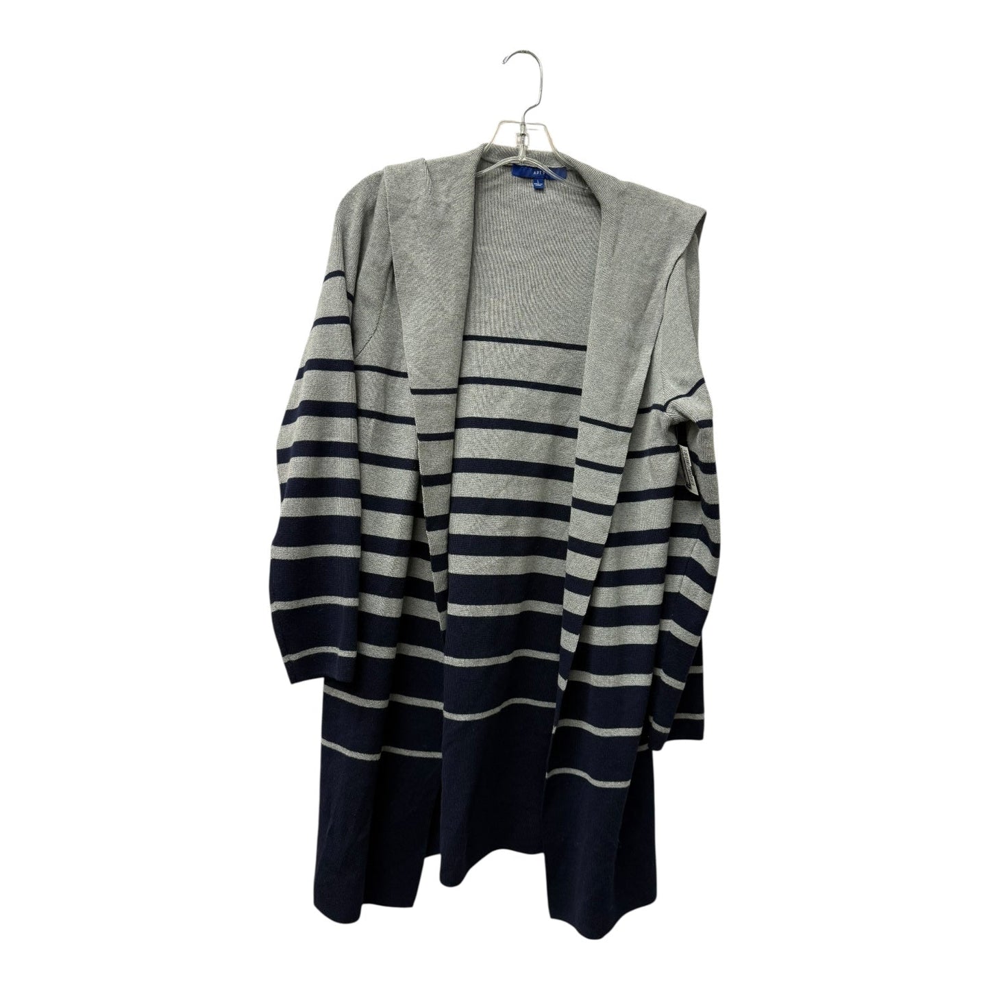 Sweater Cardigan By Apt 9 In Grey, Size:L