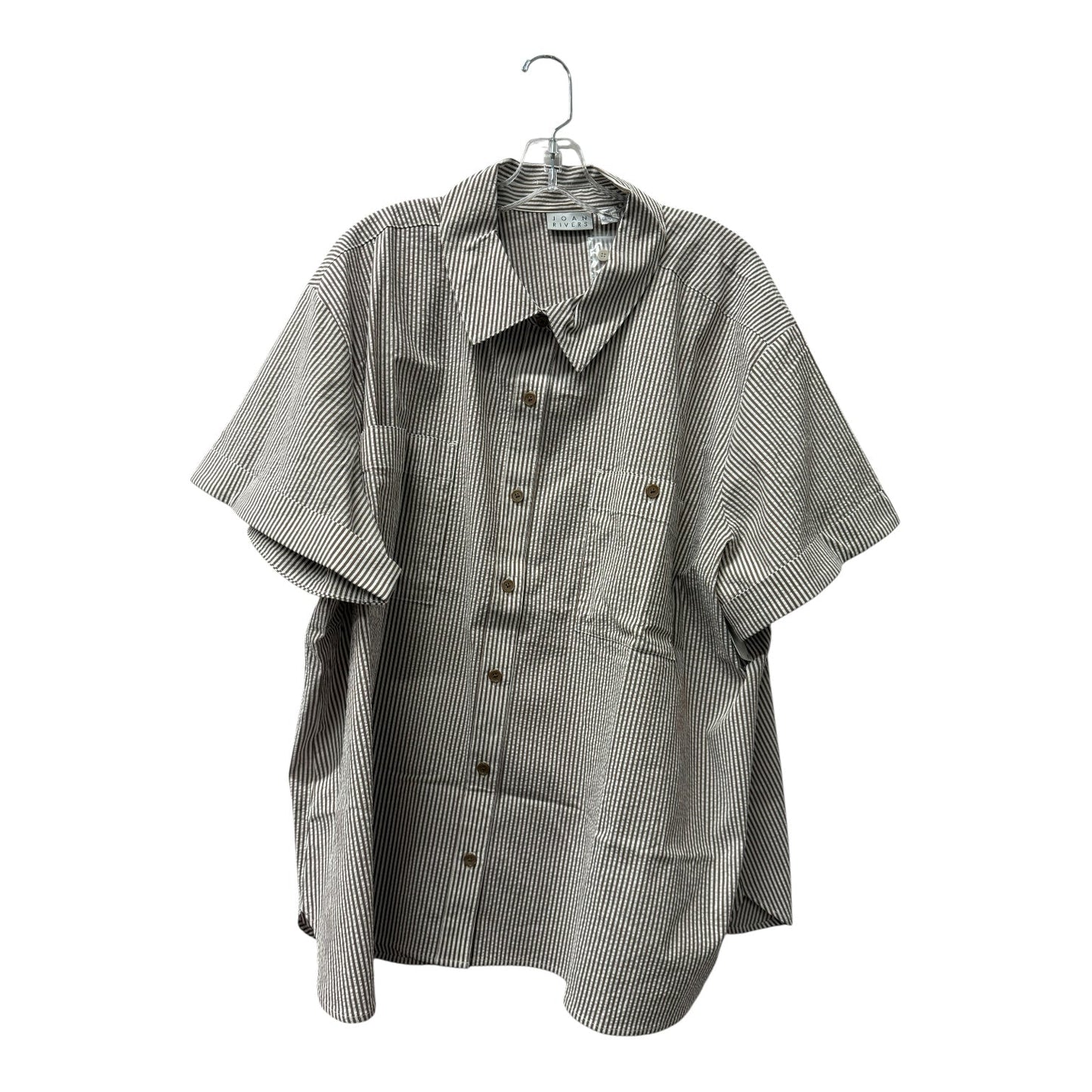 Top Ss By Joan Rivers In Brown & White, Size:3X