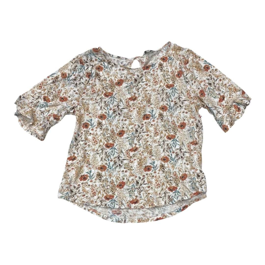 Top Ss By Lucky Brand In Floral Print, Size:M