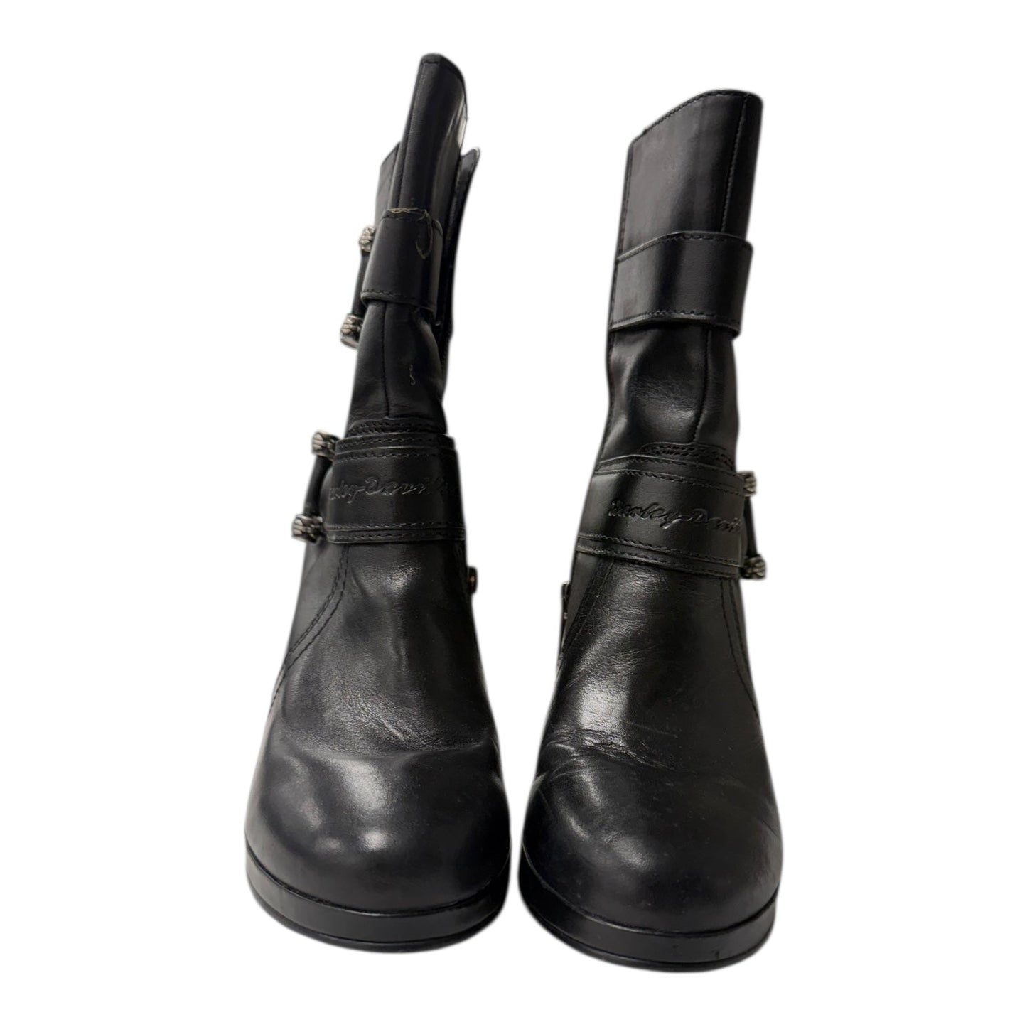 Boots Ankle Heels By Harley Davidson In Black, Size:7.5