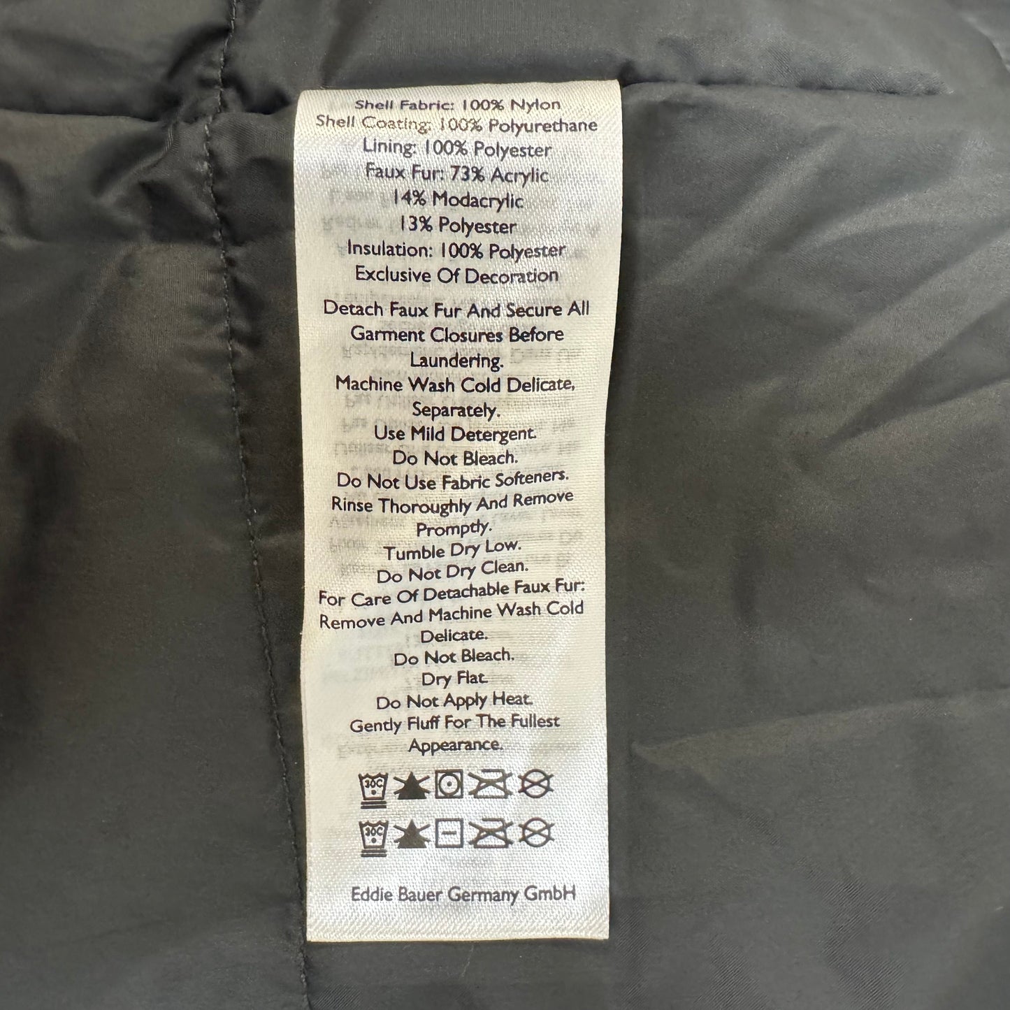 Coat Raincoat By Eddie Bauer In Navy, Size: S