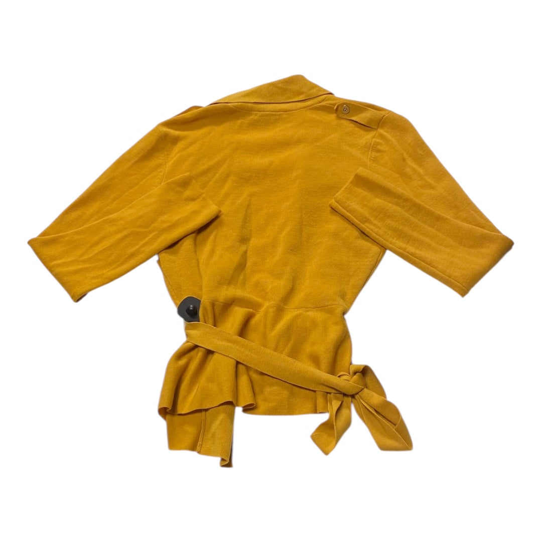 Sweater Cardigan By Classiques Entier In Gold, Size:S