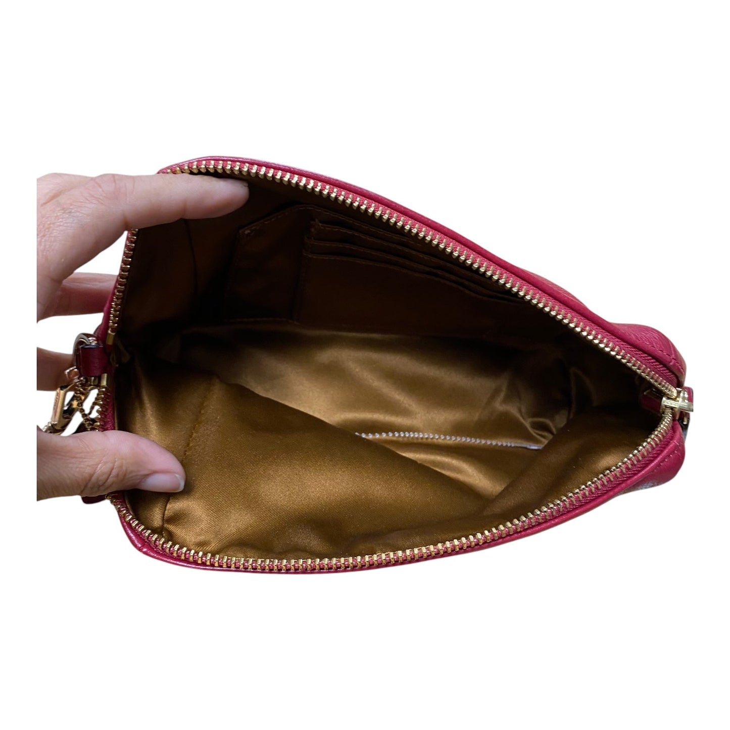 Wristlet Designer By Coach In Red, Size:Medium