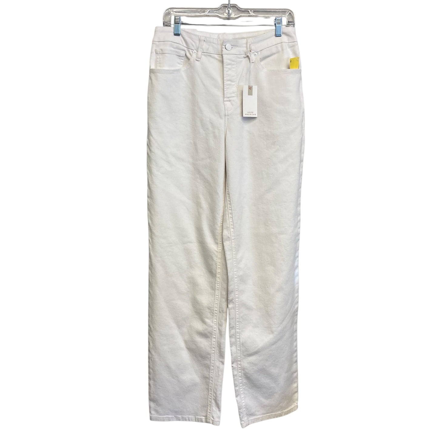 Jeans Wide Leg By Good American In White Denim, Size:6