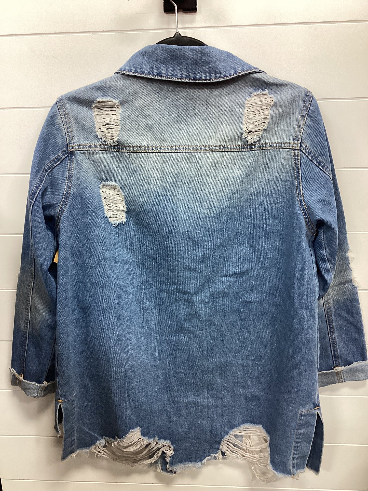 Jacket Denim By Jou Jou In Blue Denim, Size:S