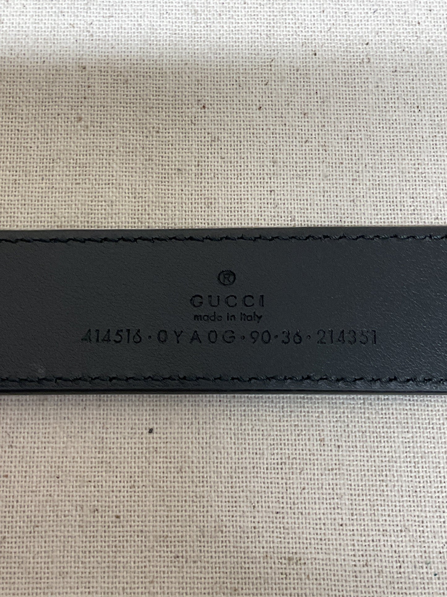 Belt Luxury Designer By Gucci In Black & Gold