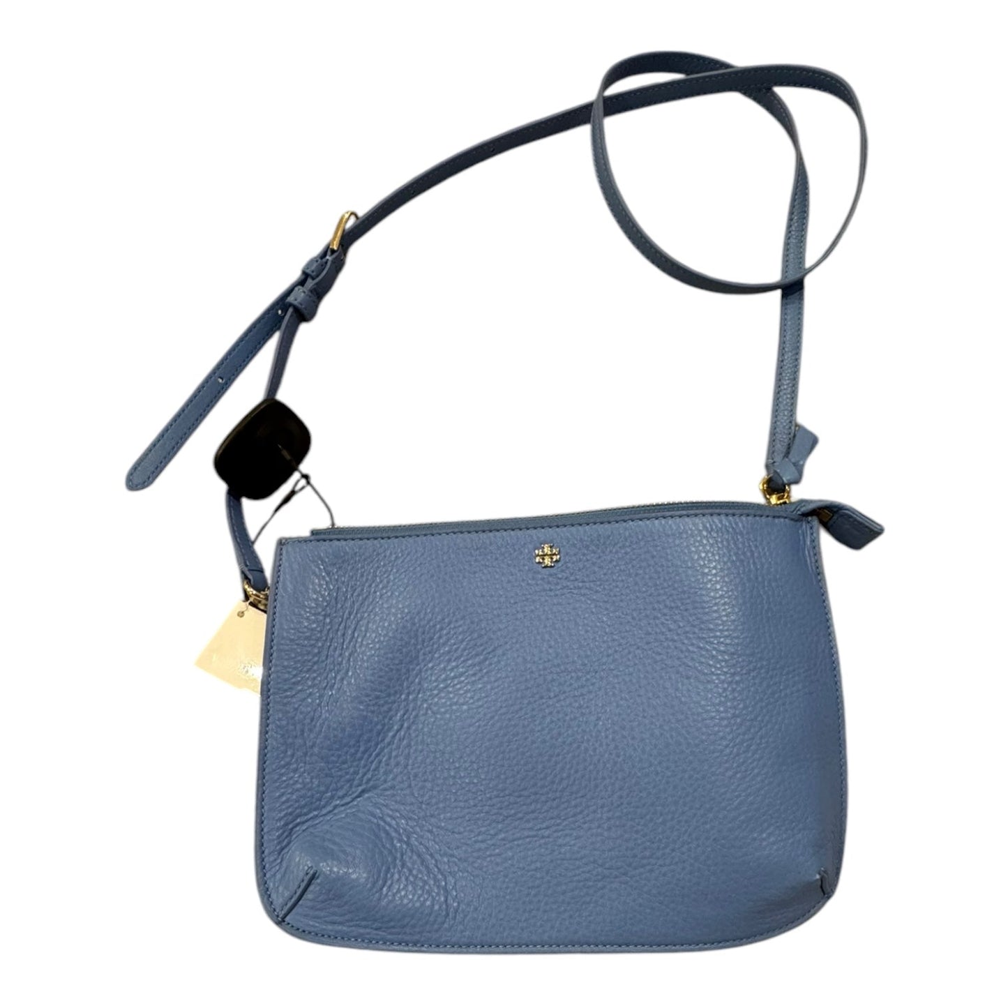 Handbag Designer By Tory Burch In Blue & Gold, Size:Small