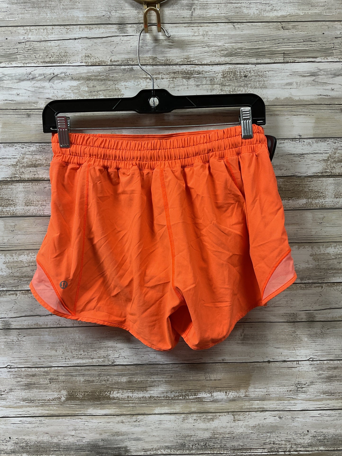 Athletic Shorts By Lululemon In Orange, Size:8
