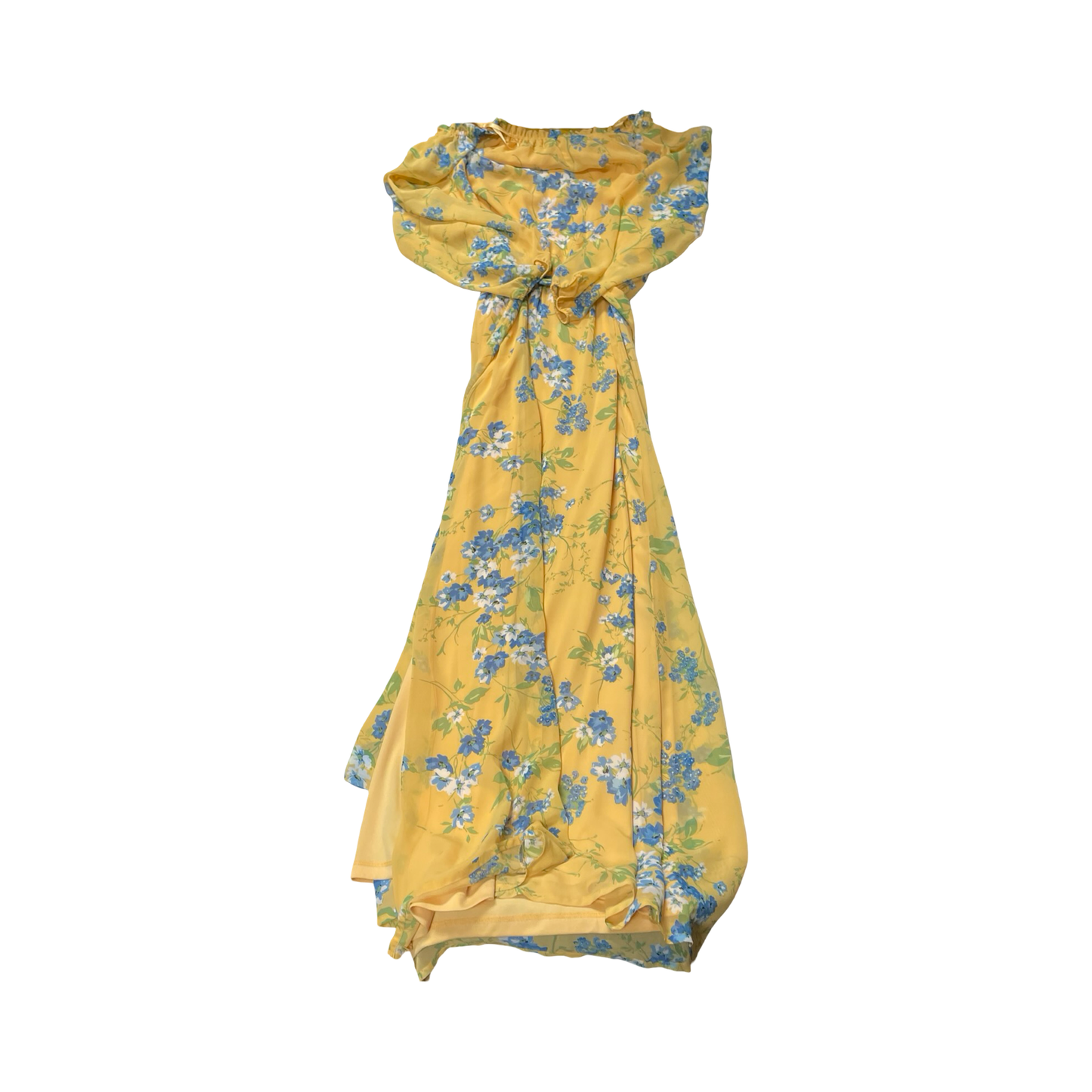 Dress Casual Midi By Inc In Yellow, Size:14