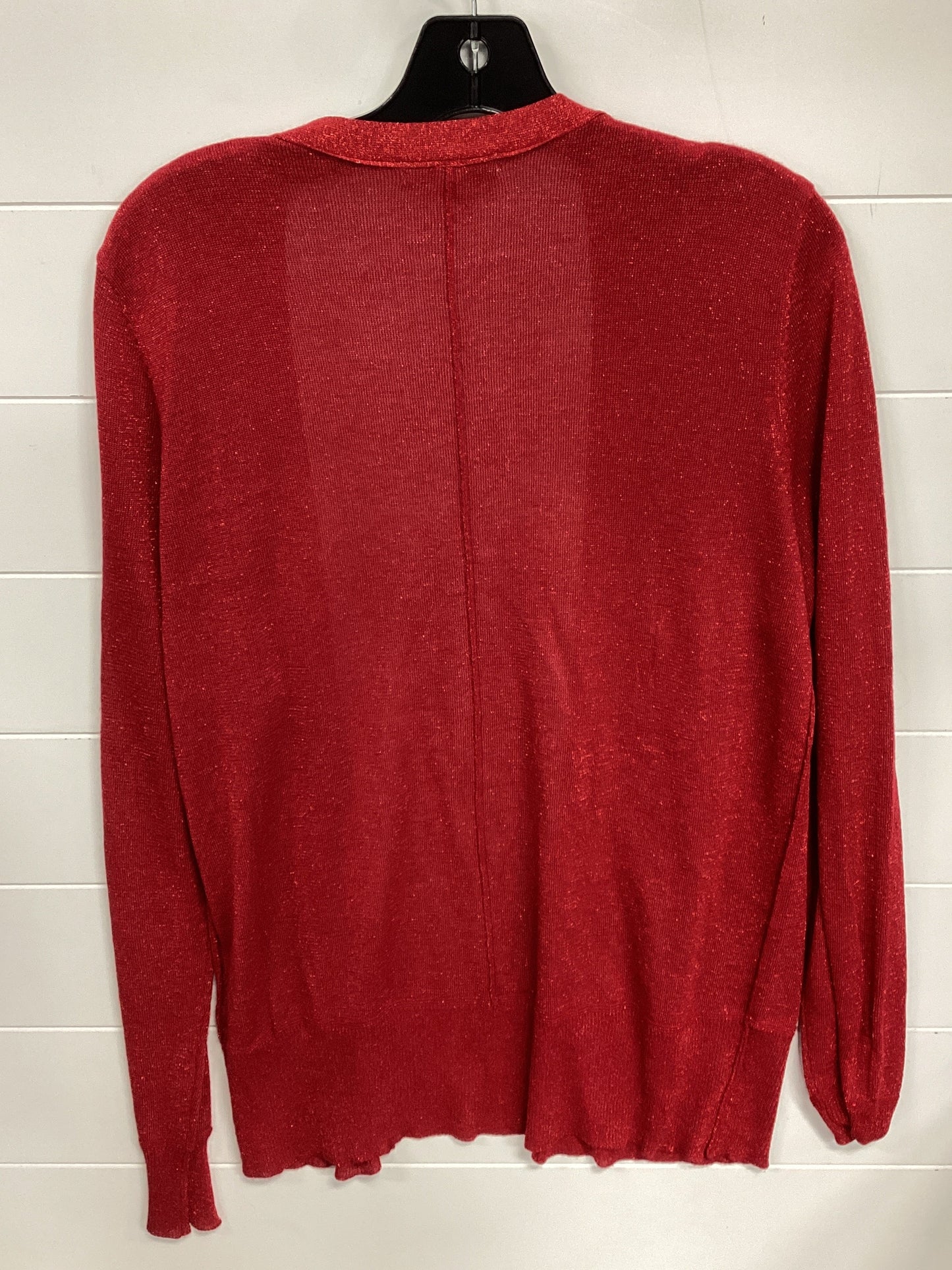 Cardigan By Dressbarn In Red, Size:Lp
