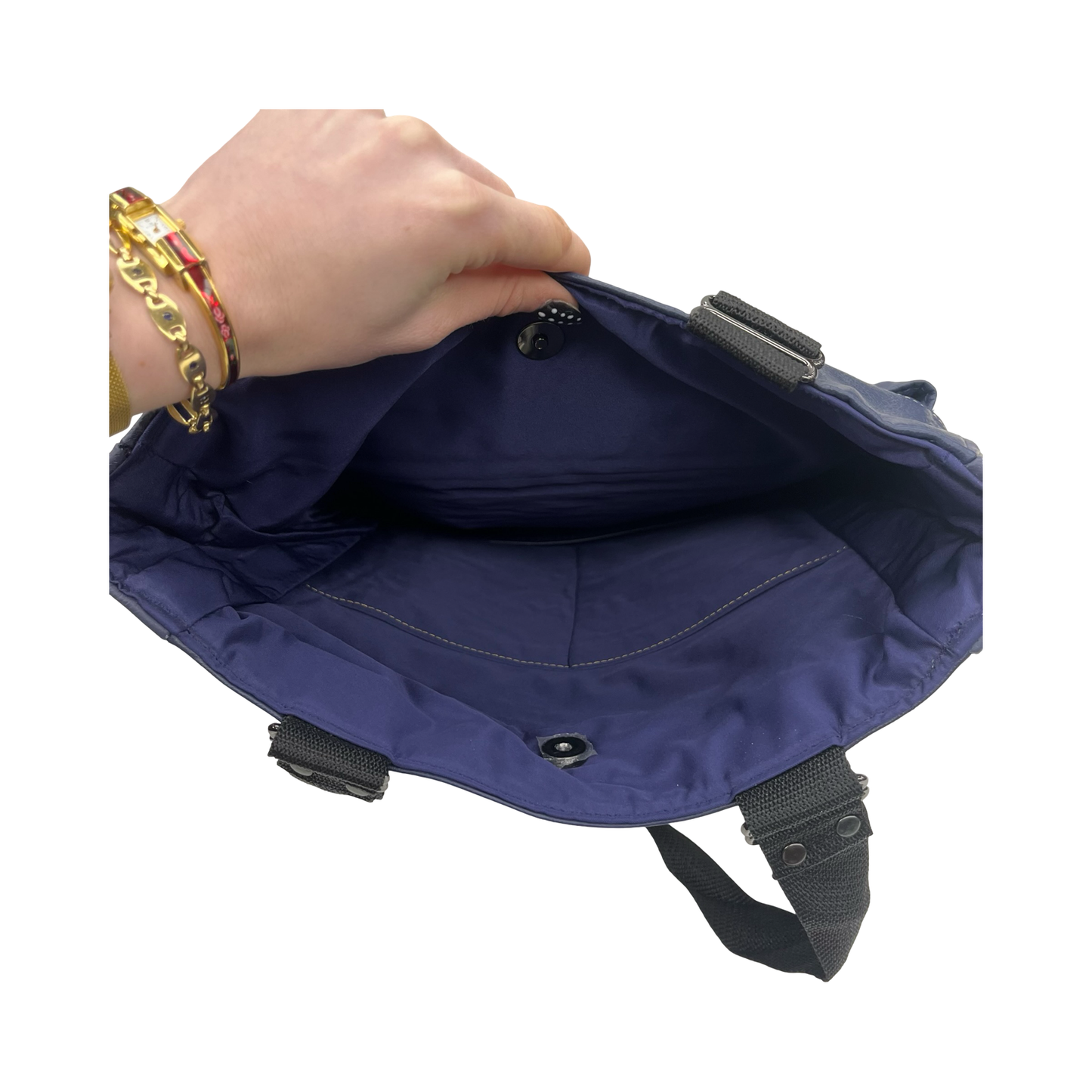 Handbag By Clothes Mentor In Navy, Size:Medium