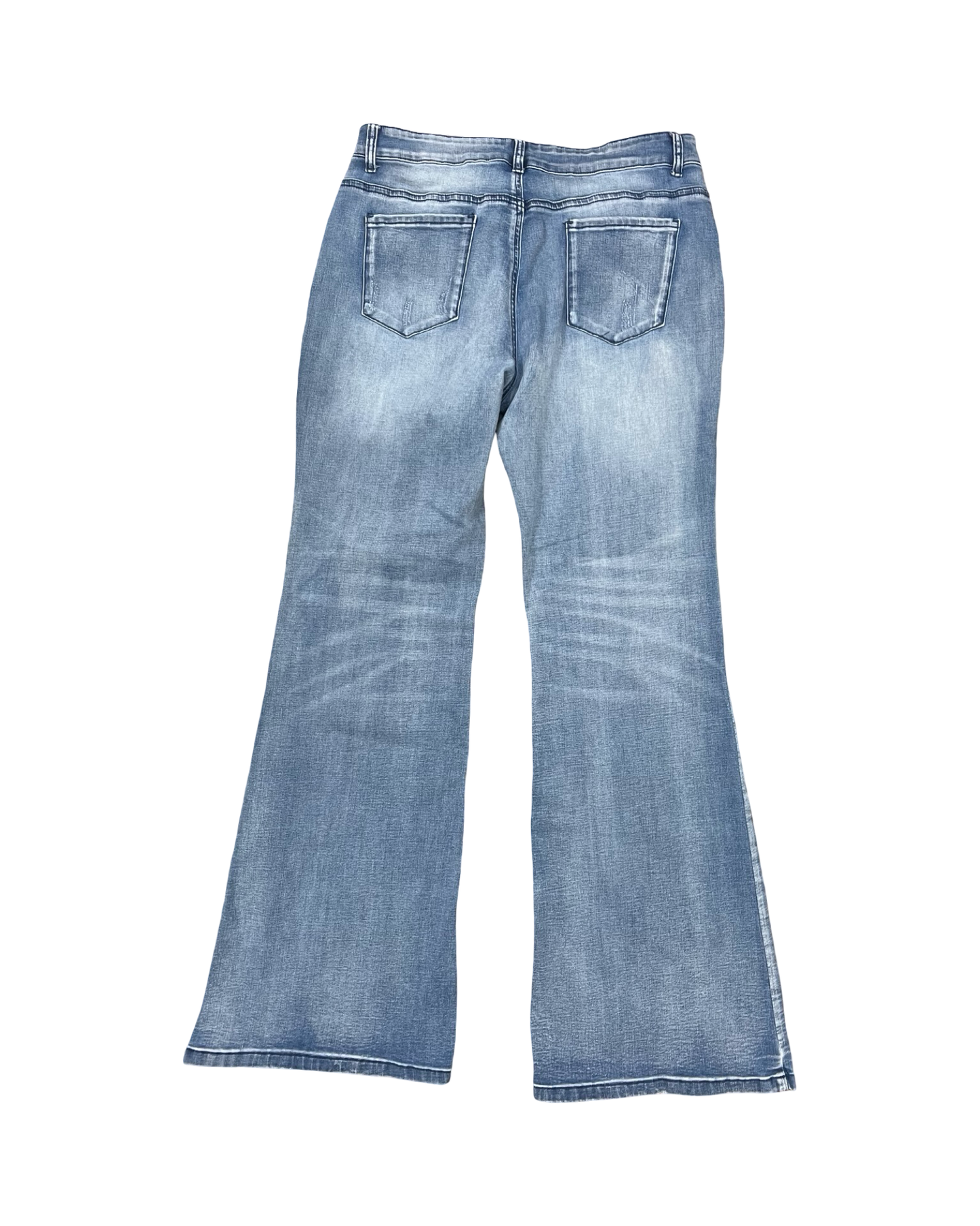 Jeans Flared By Clothes Mentor In Blue Denim, Size:14L