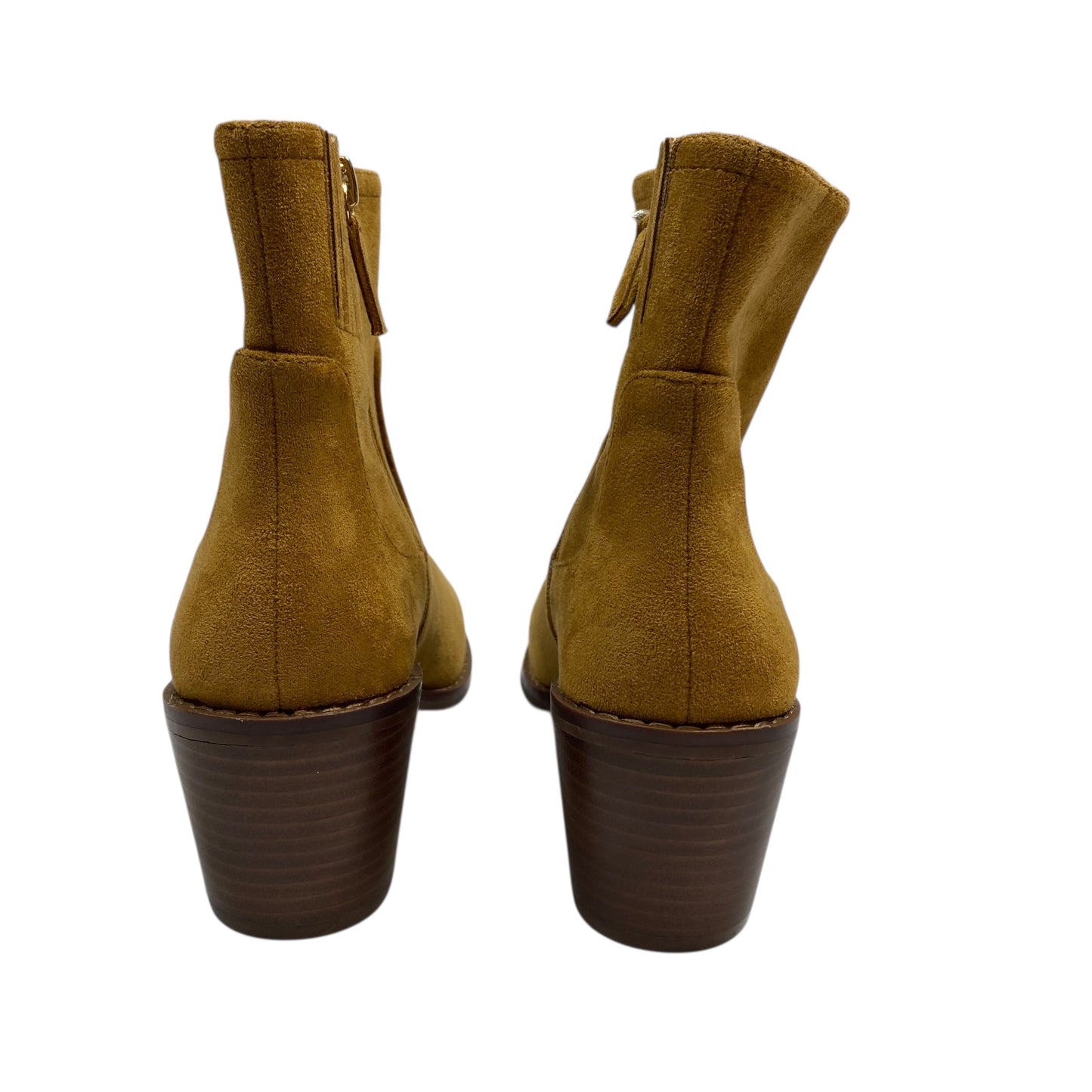 Boots Ankle Heels By J. Crew In Brown, Size:8