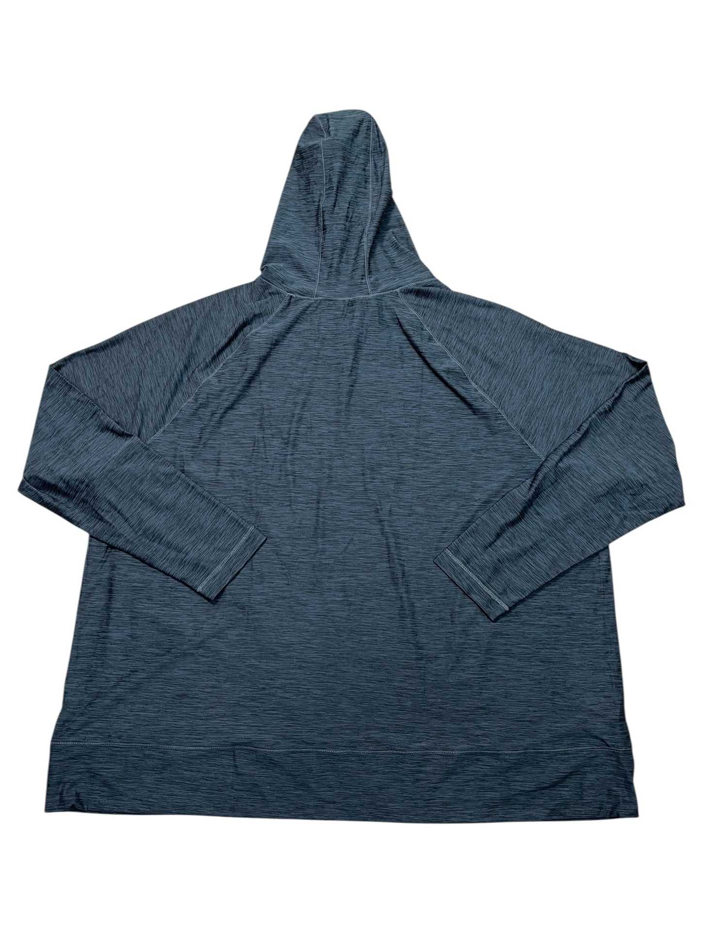 Athletic Top Ls Hoodie By Eddie Bauer In Blue, Size:2X