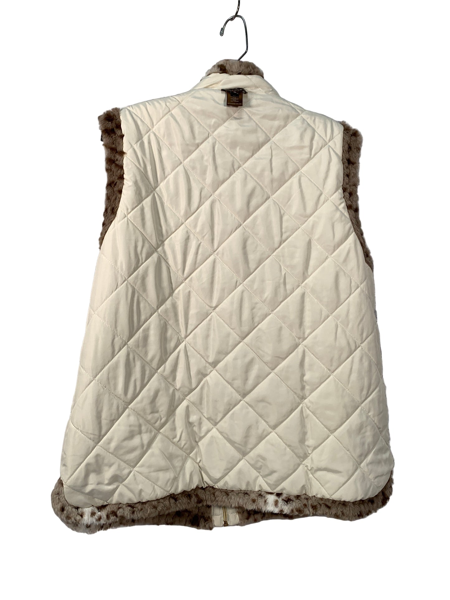 Vest Faux Fur & Sherpa By Multiples In Animal Print, Size: Xl