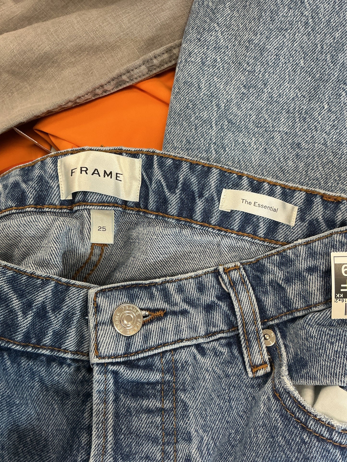 Jeans Straight By Frame In Blue Denim, Size:2