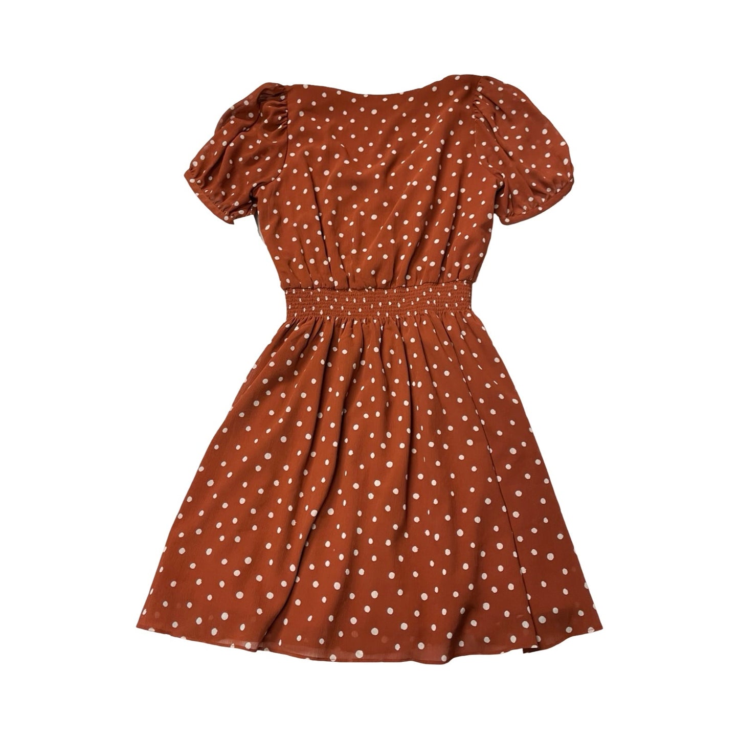 Dress Casual Midi By Madewell In Orange & White, Size:S