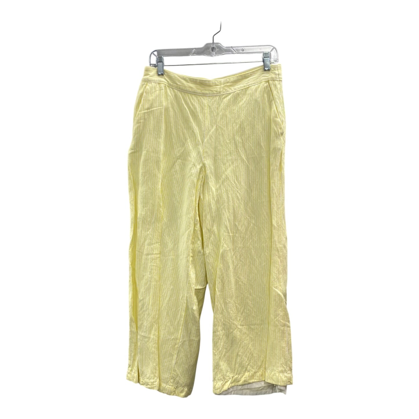 Pants Cropped By Loft In Yellow, Size:10