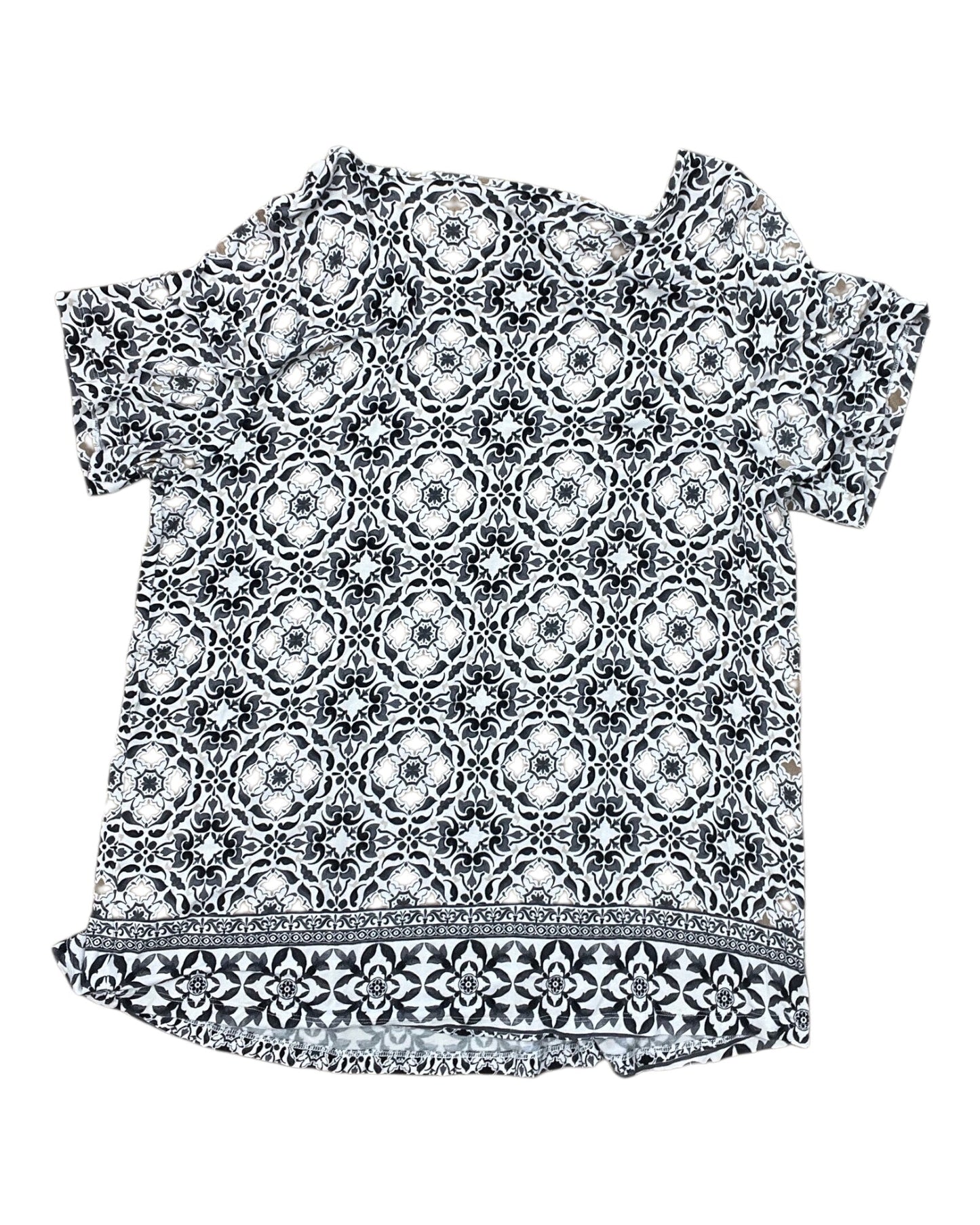 Top Ss By Croft And Barrow In Black & Tan, Size:1X