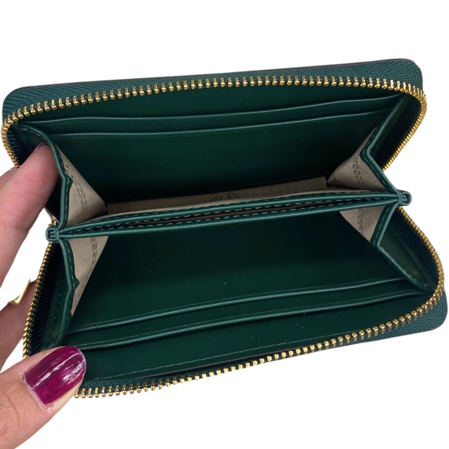 Wallet Designer By Michael Kors In Green, Size:Small