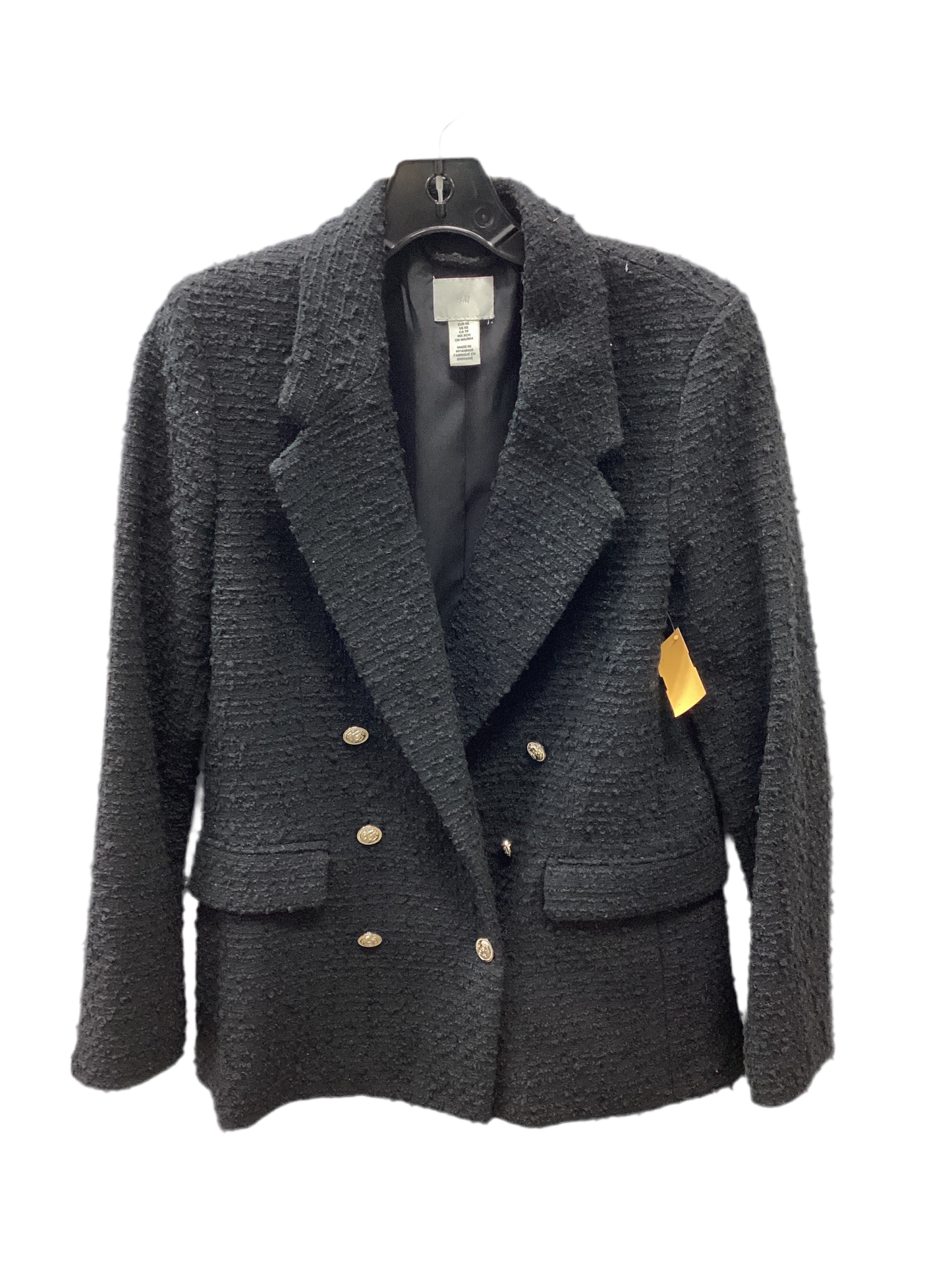 Blazer By H&M In Black, Size:Xs